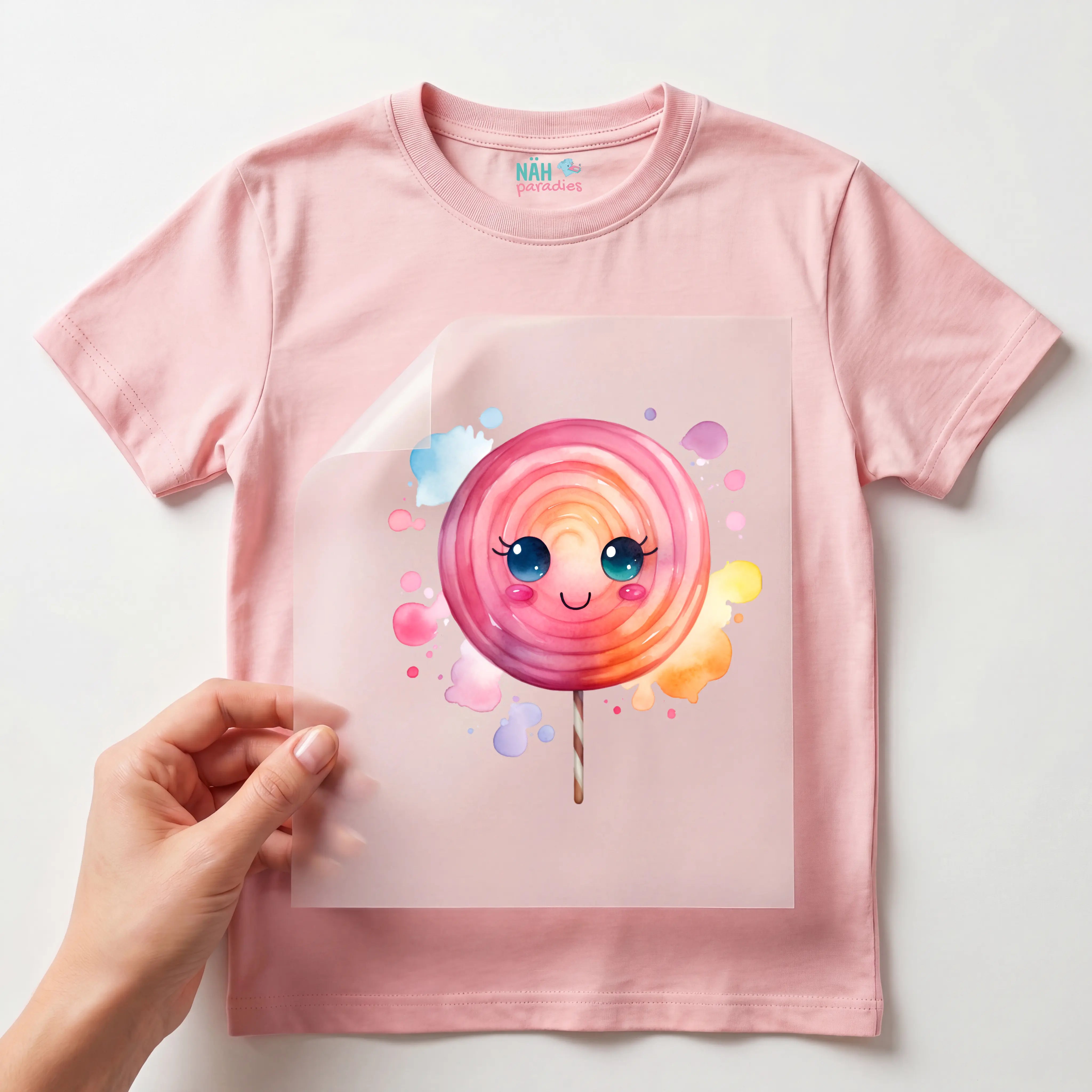 Bügelbild Lutscher Lollipop Pinky