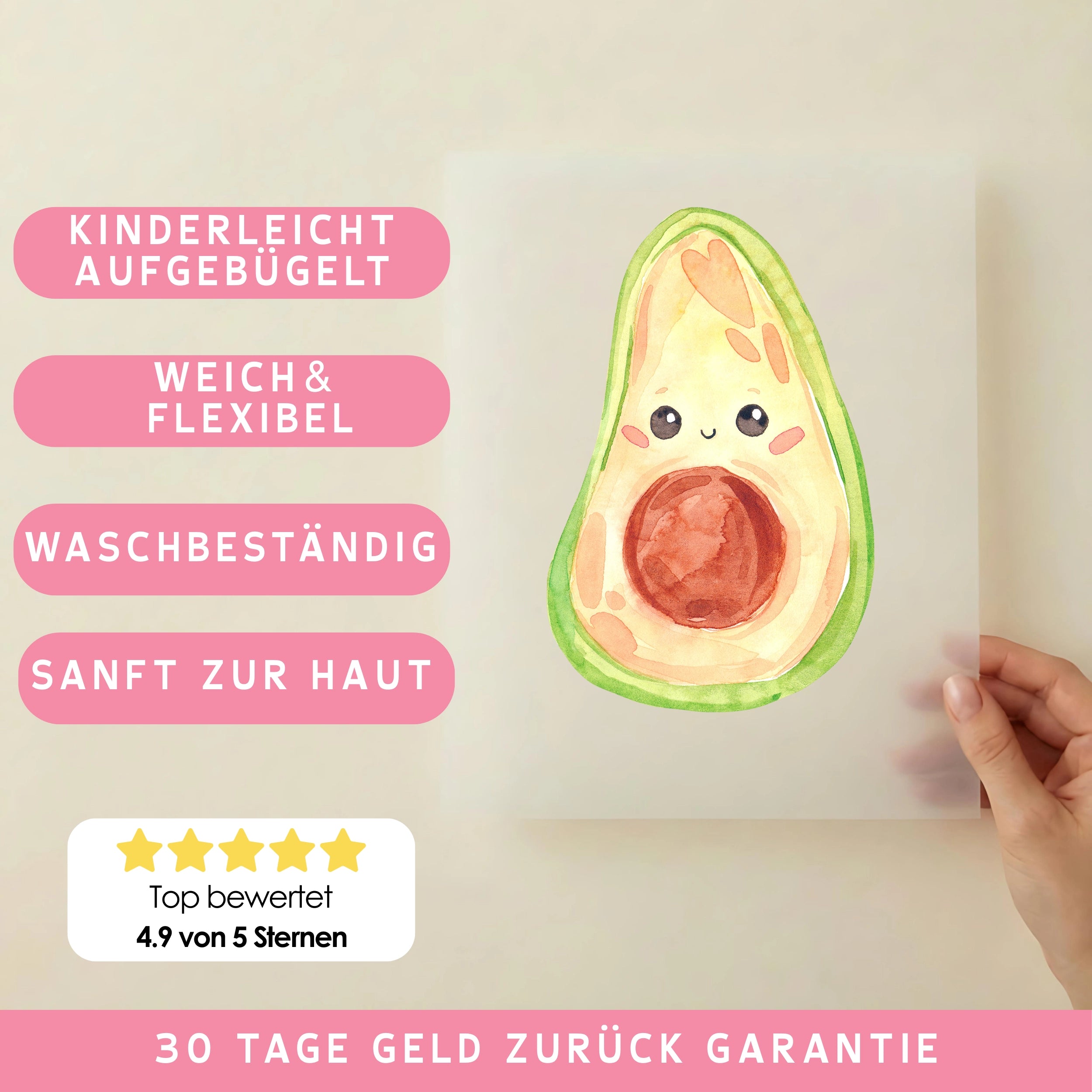 Bügelbild Avocado