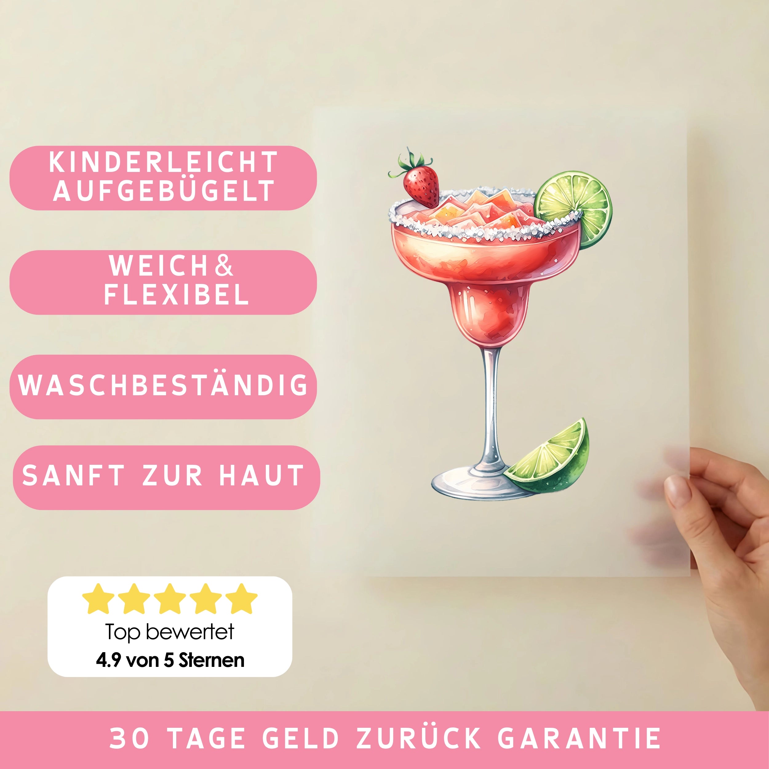 Bügelbild Erdbeerträumchen Margarita
