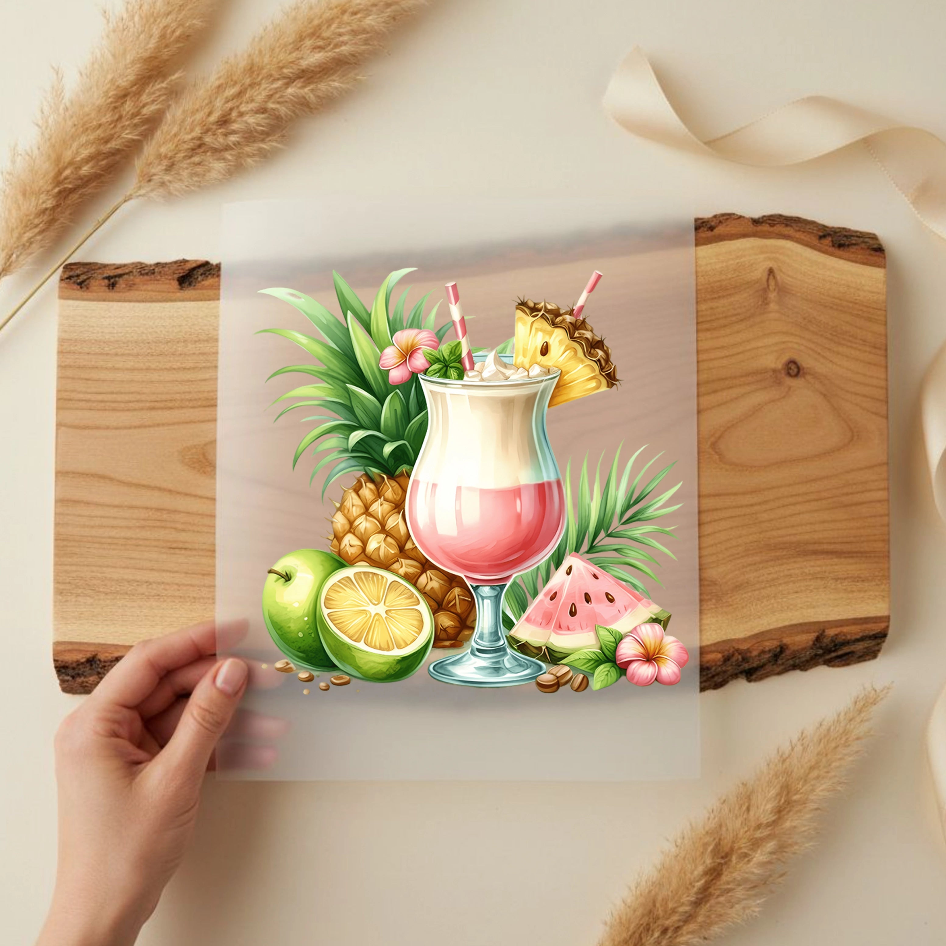 Bügelbild Cocktail Tropenmix