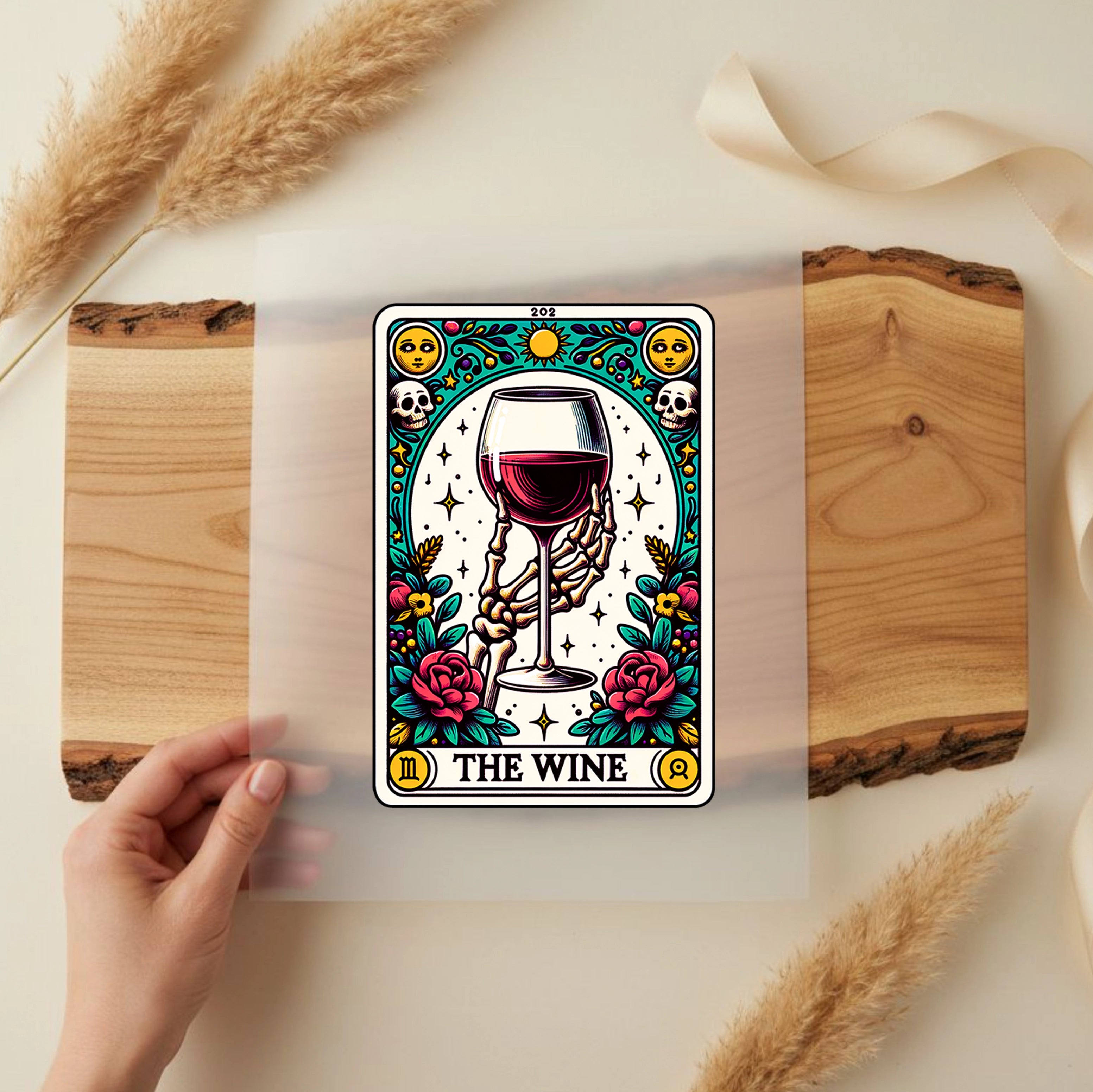 Bügelbild Tarotkarte THE WINE