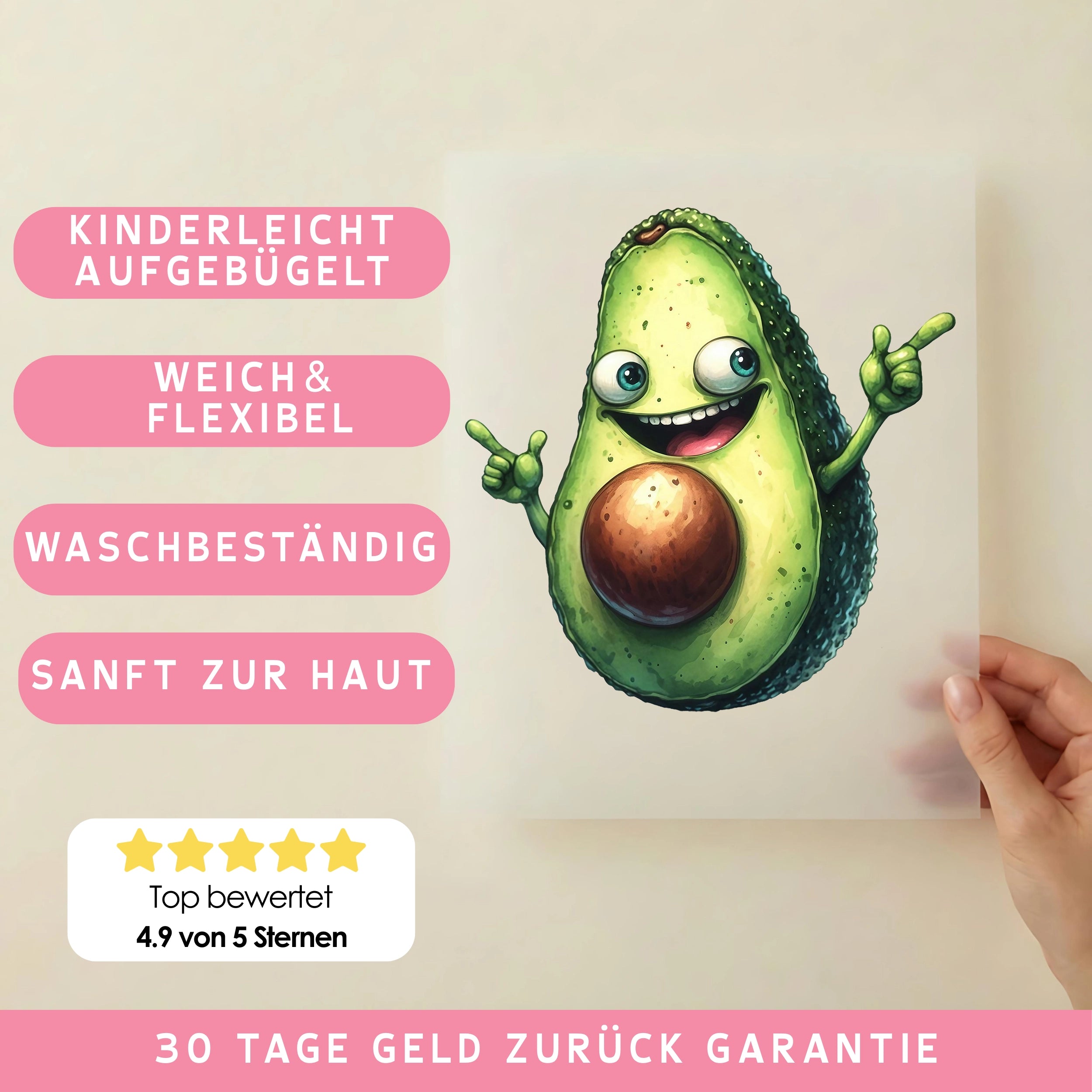 Bügelbild Avocado Mr. Avo