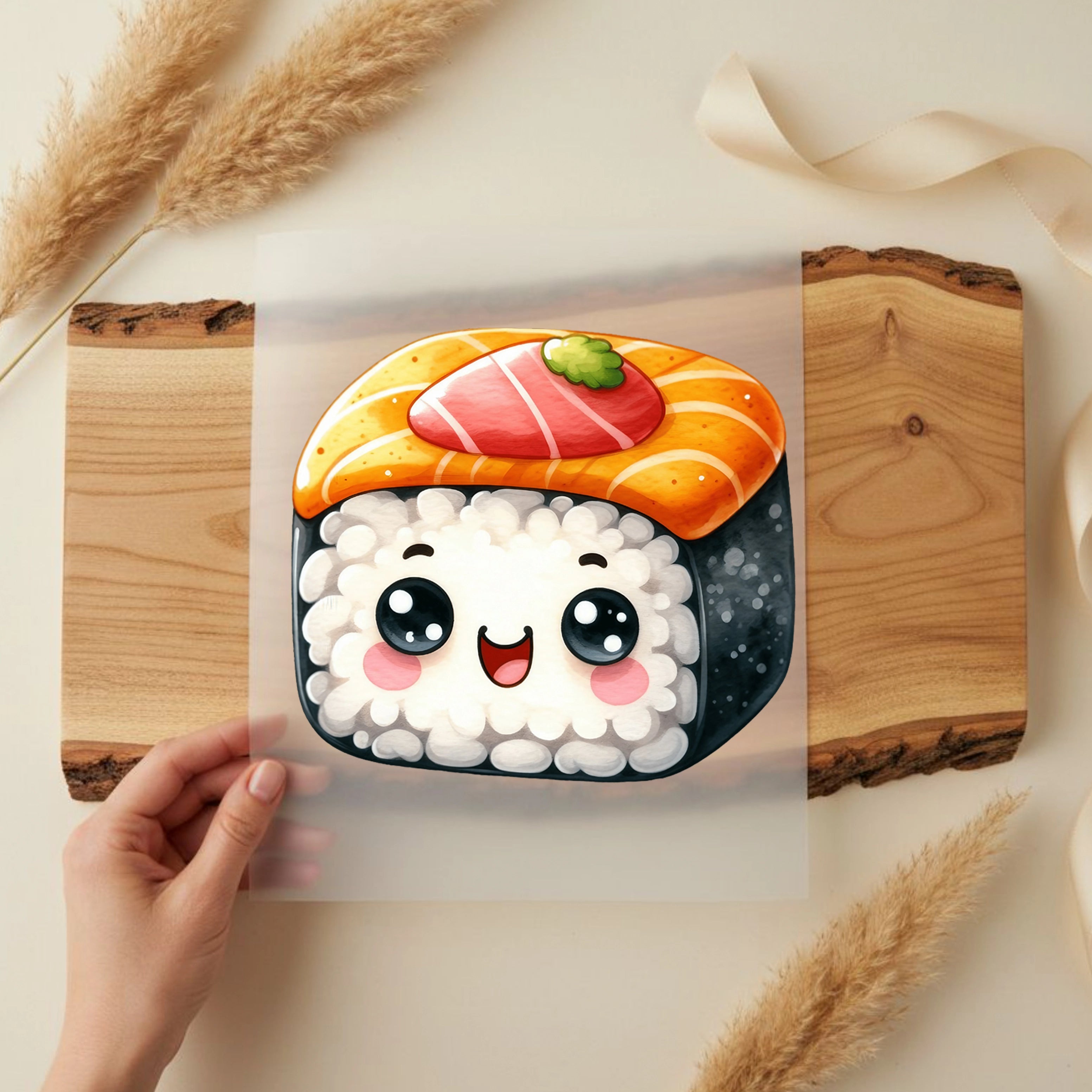 Bügelbild Kawaii Sushi Glück