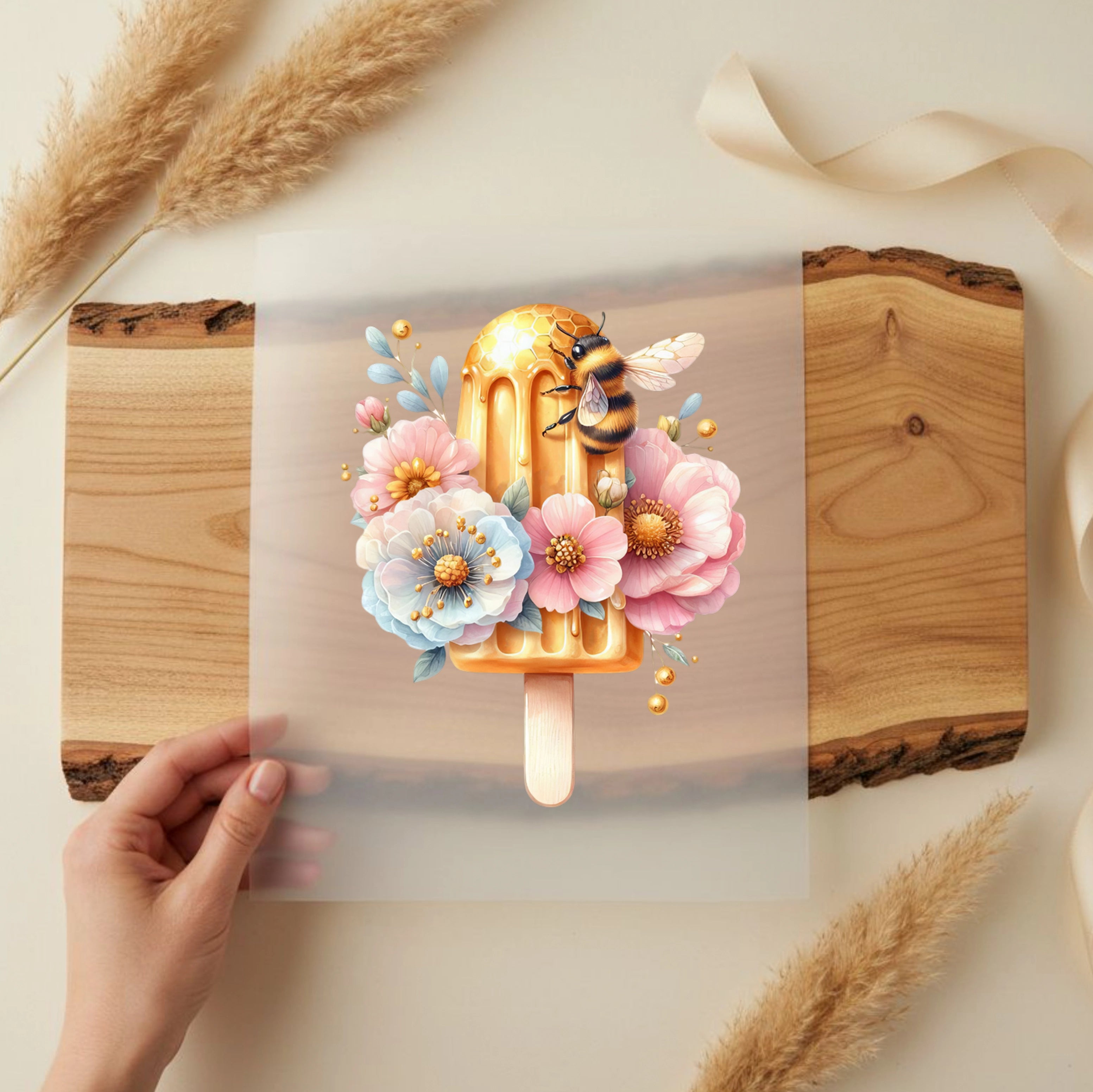 Bügelbild Honigeis Biene