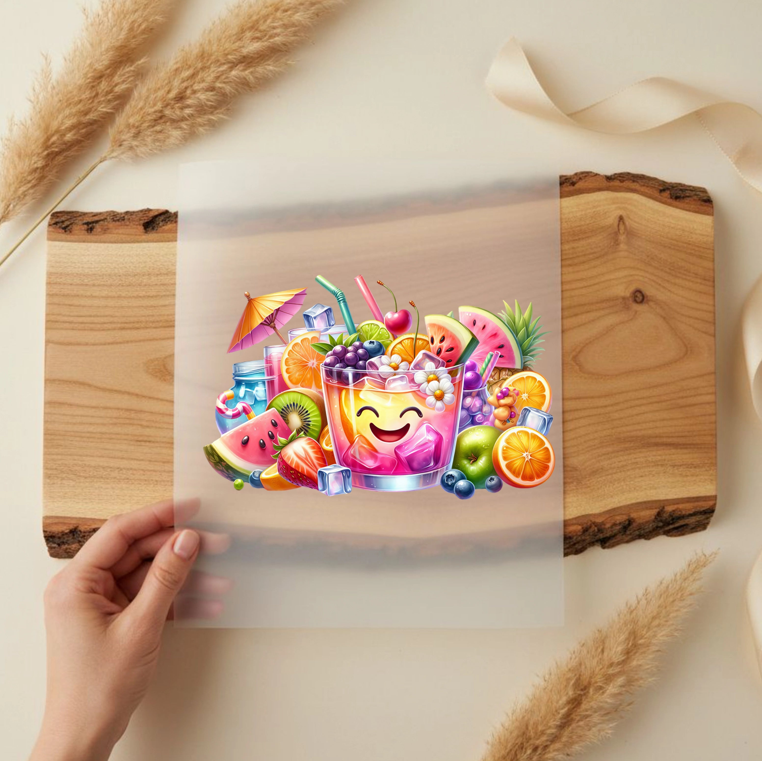 Bügelbild Lustige Limo