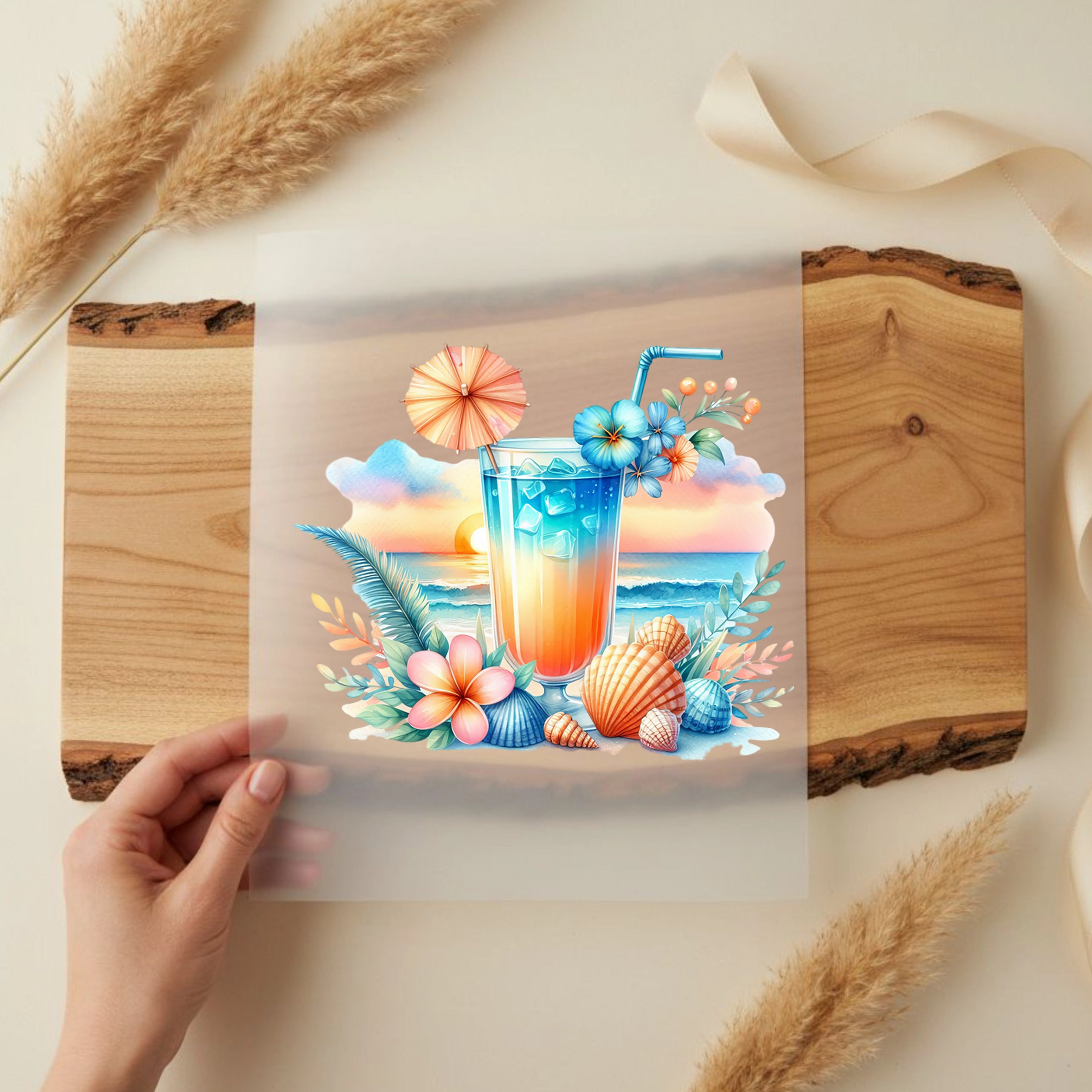 Bügelbild Ozean-Cocktail im Sonnenlicht
