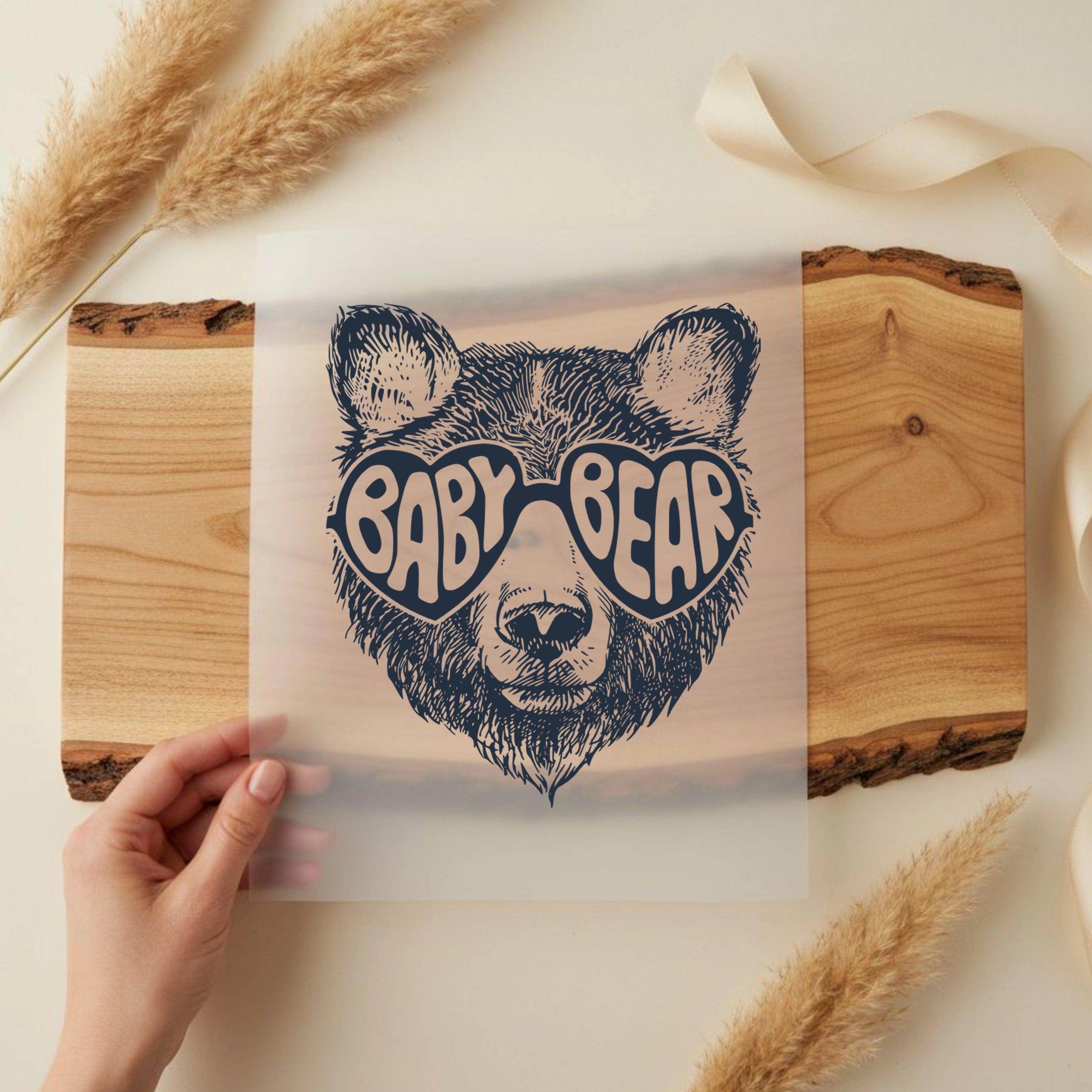 Bügelbild Baby Bear Blau