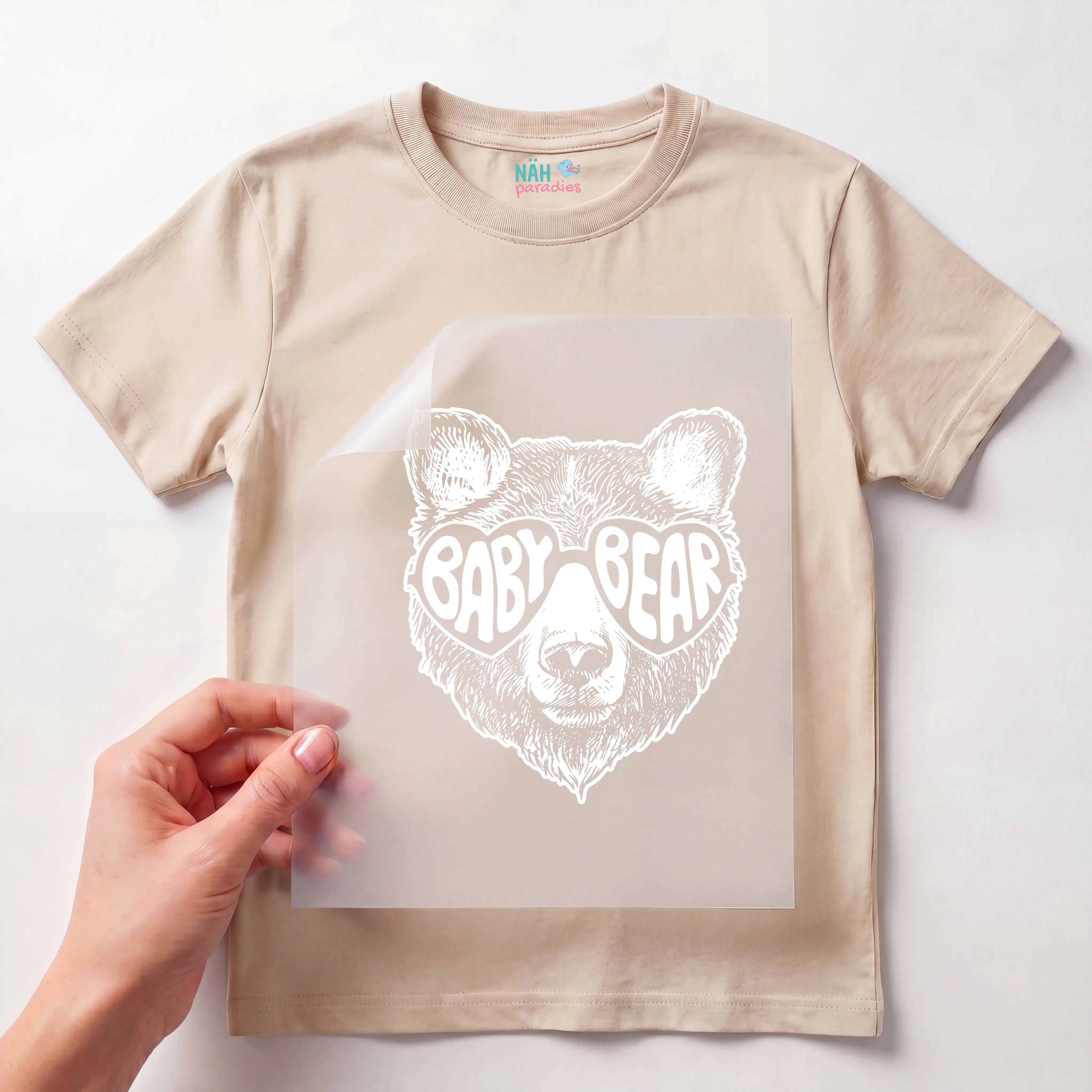 Bügelbild Baby Bear Weiß