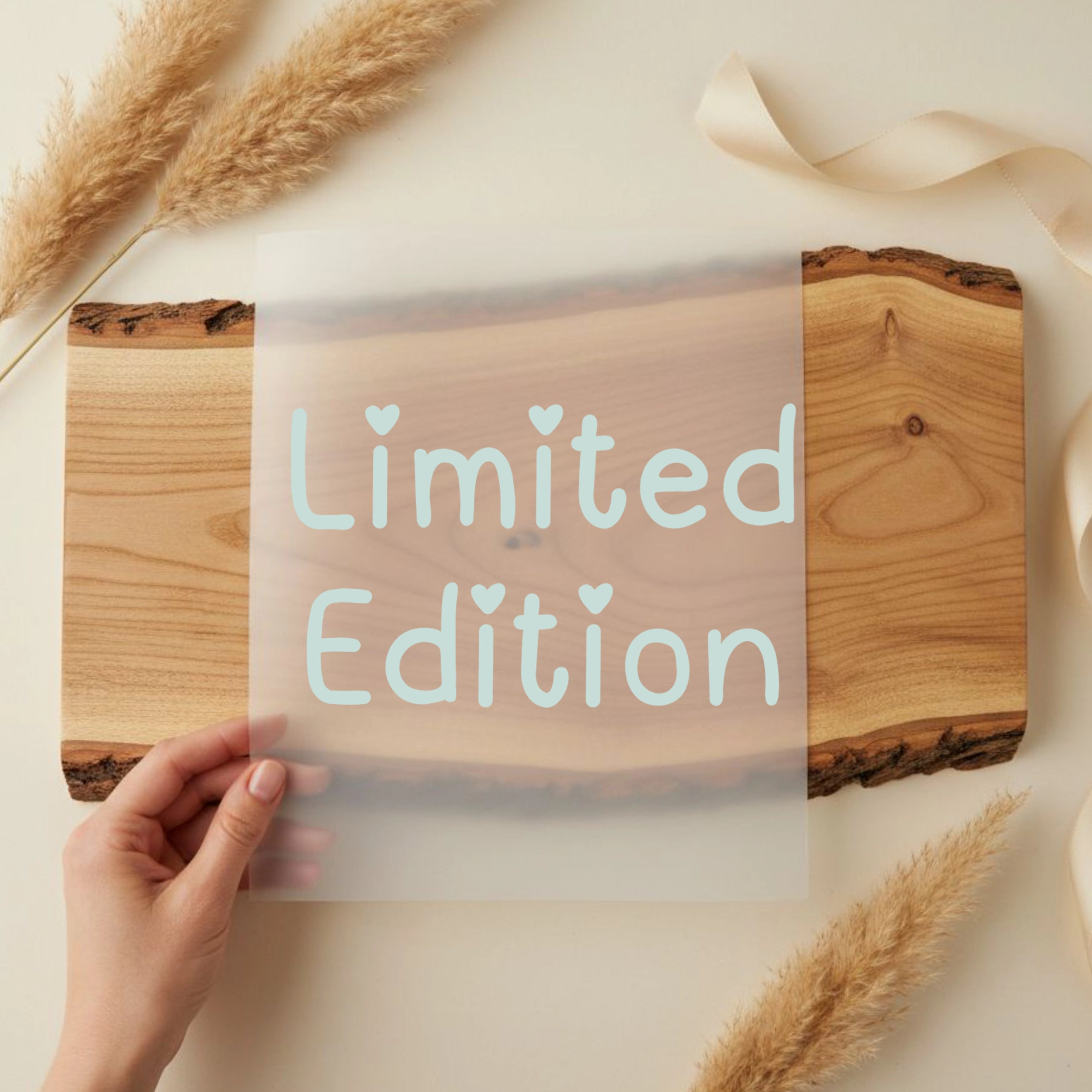 Bügelbild Limited Edition Herzchen Blau