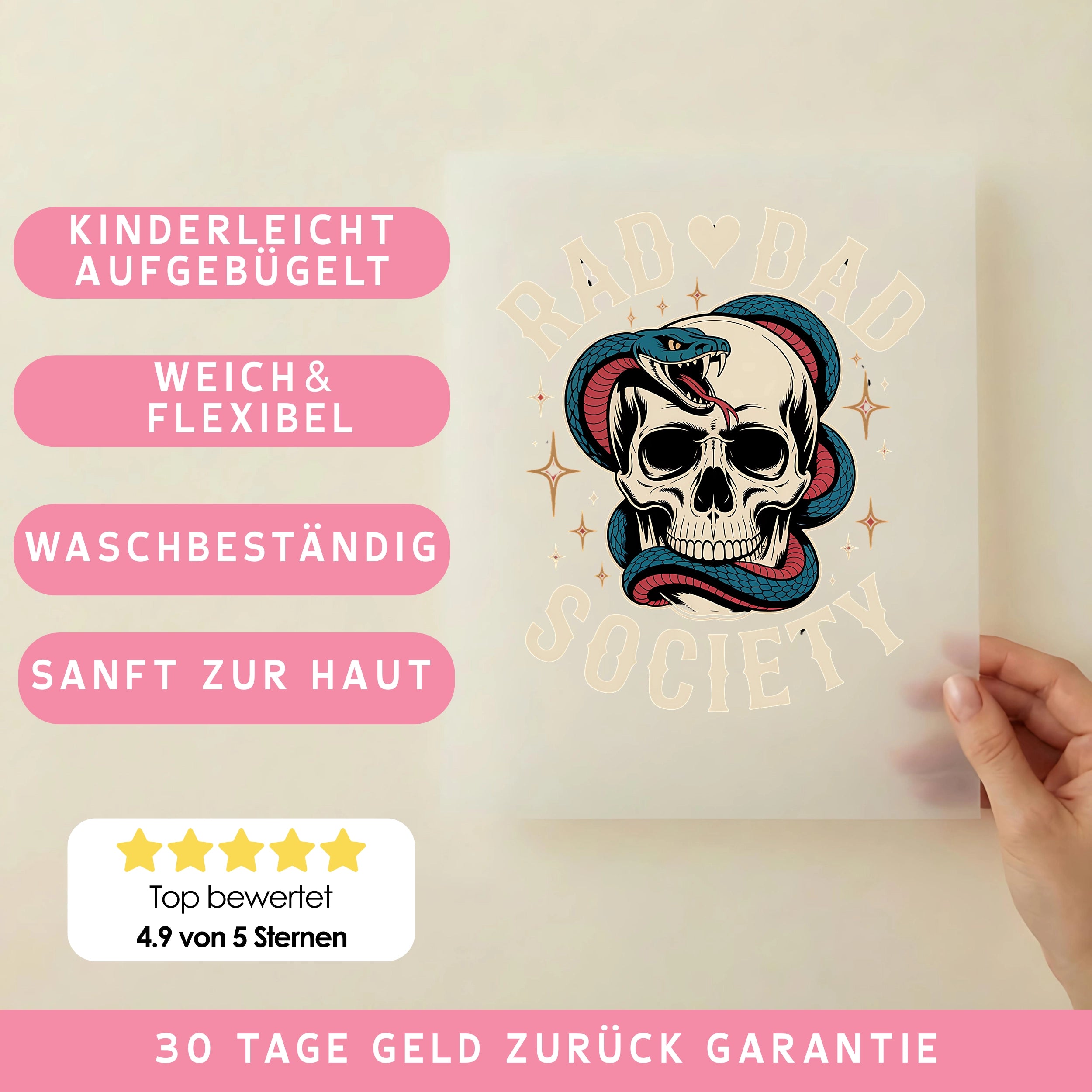 Bügelbild Rad Dad