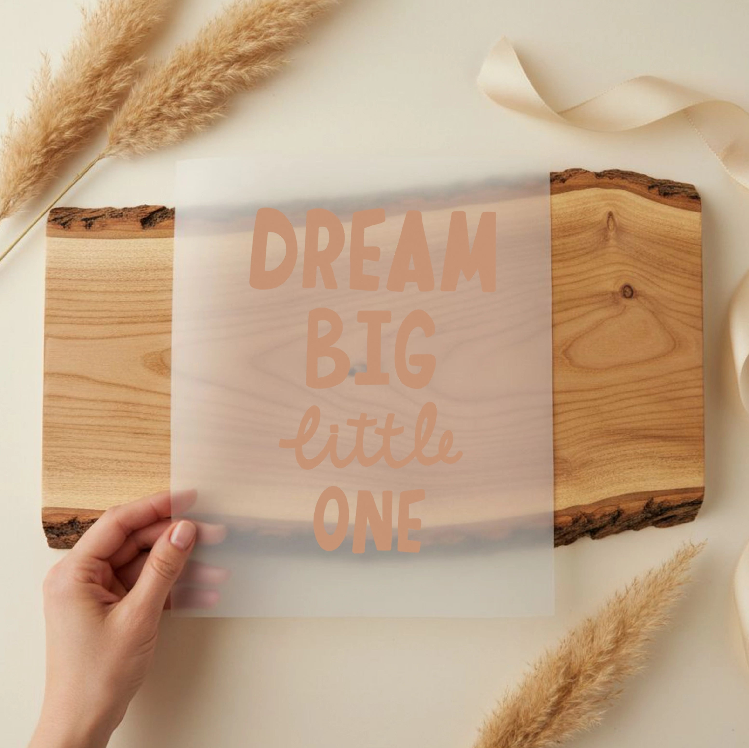 Bügelbild Dream Big Little One Braun