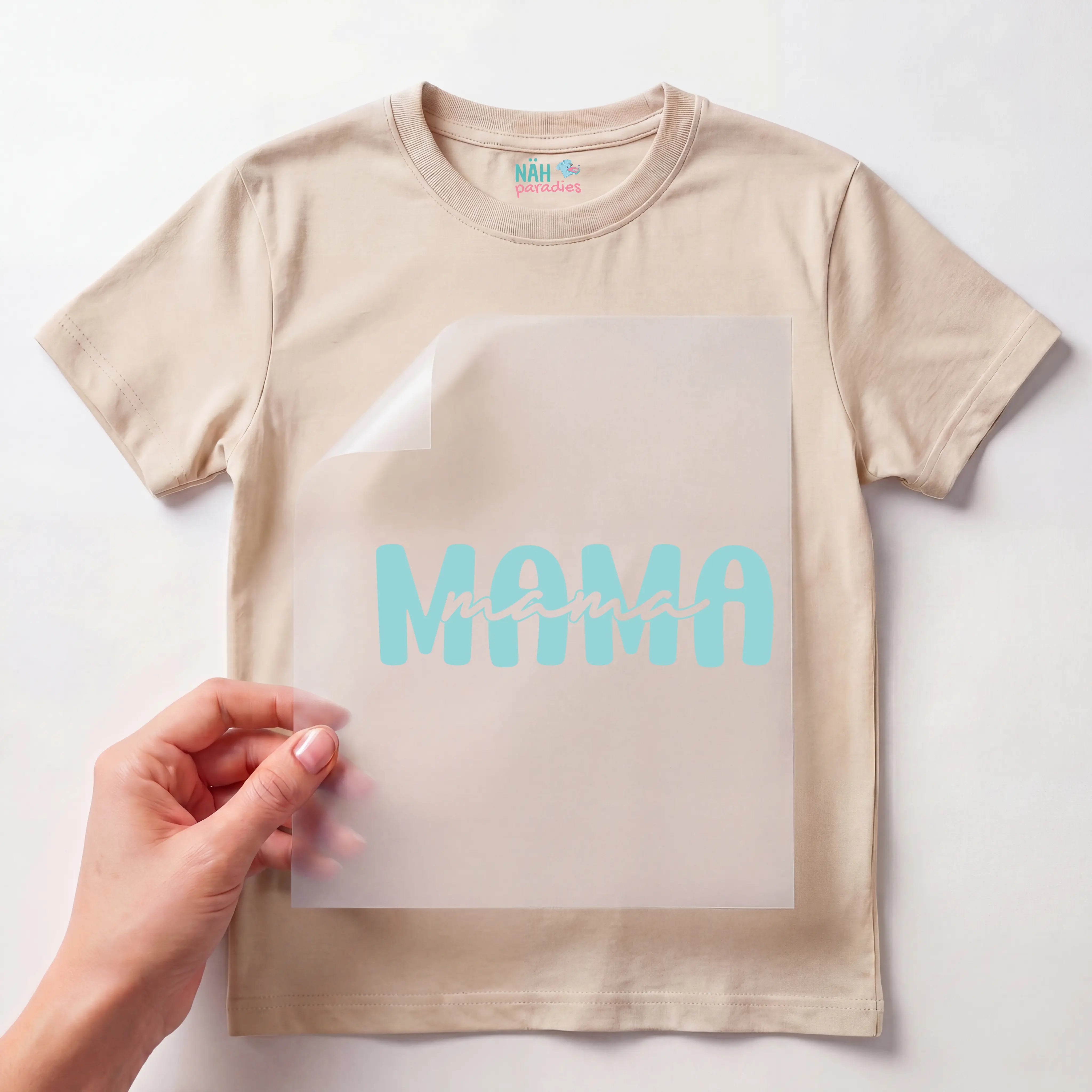 Bügelbild Mama Blau