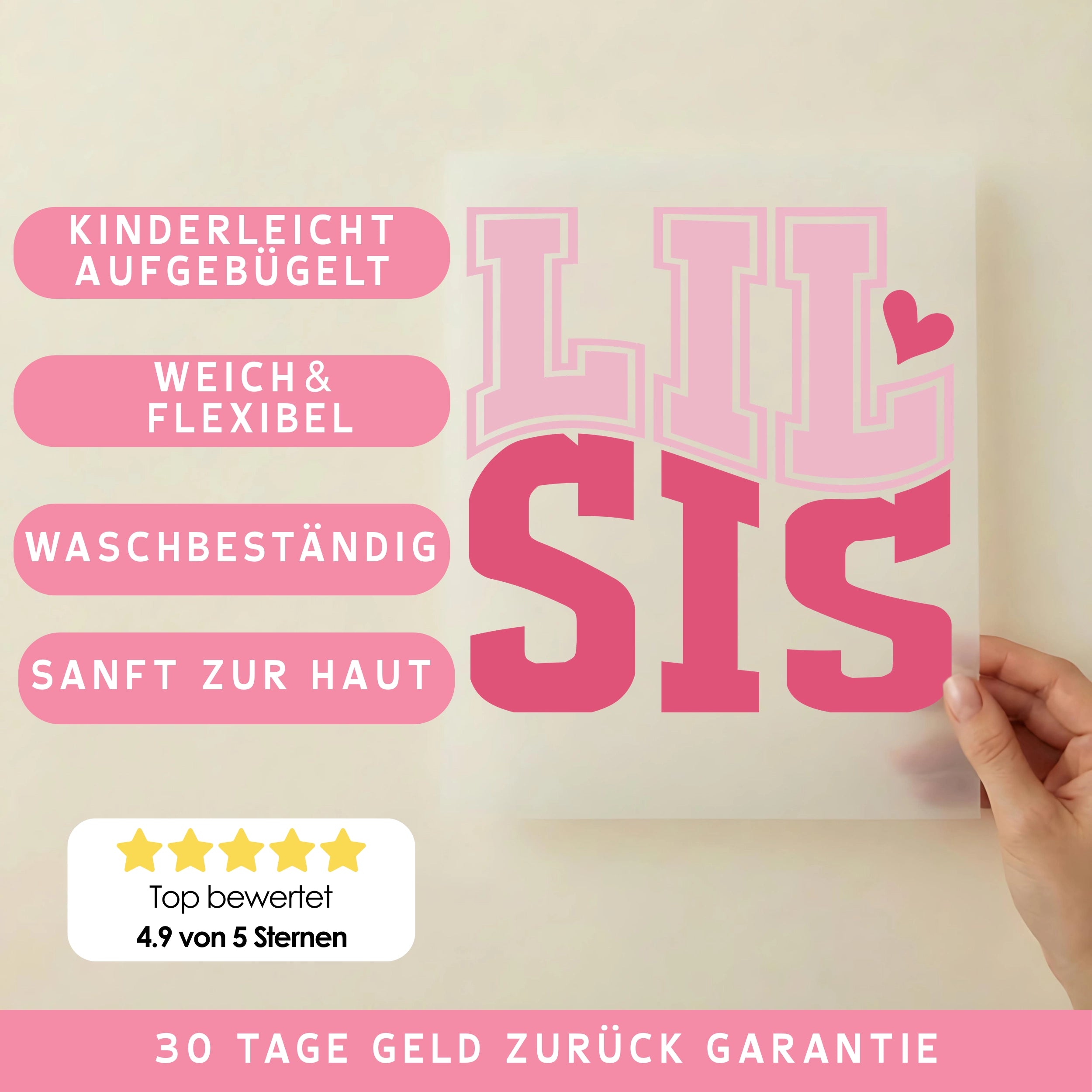 Bügelbild Kleine Schwester - Lil Sis