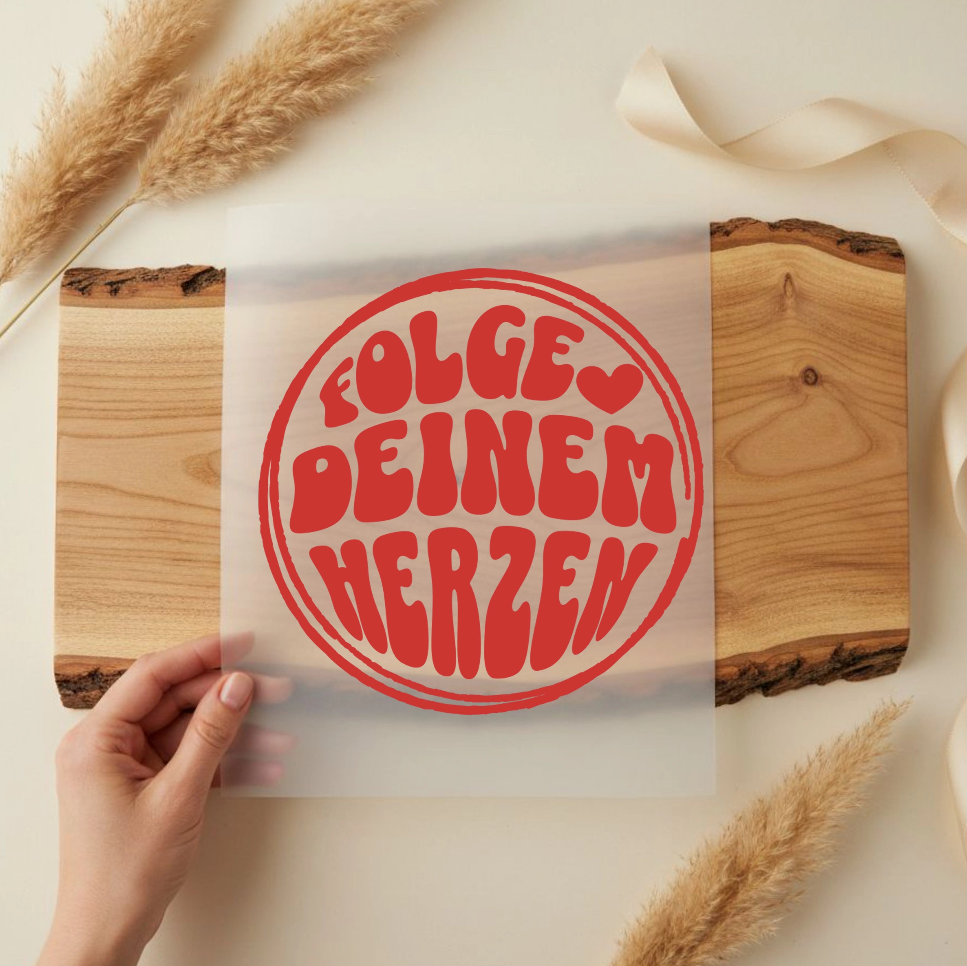 Bügelbild Folge deinem Herzen