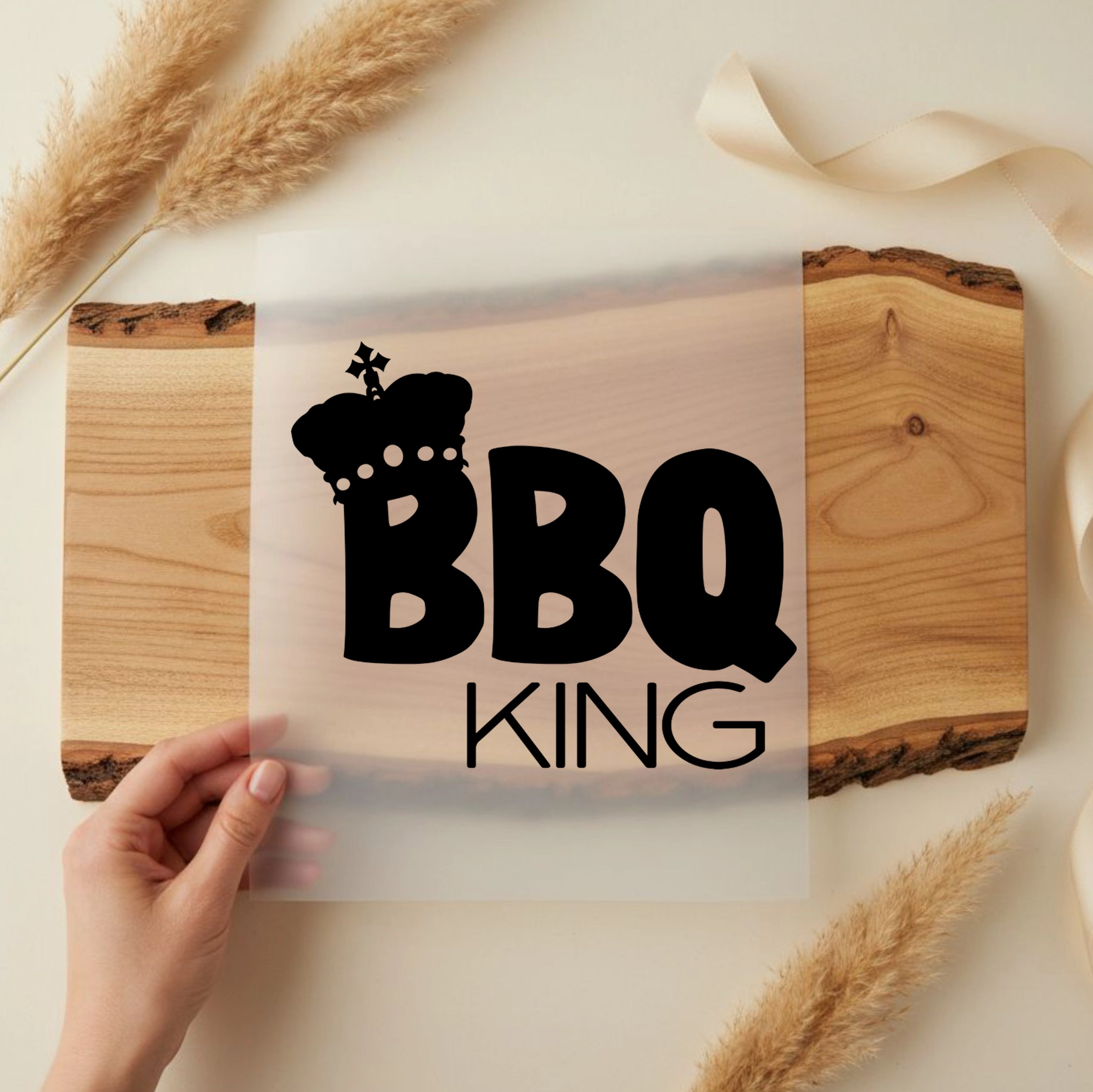 Bügelbild Schriftzug BBQ King