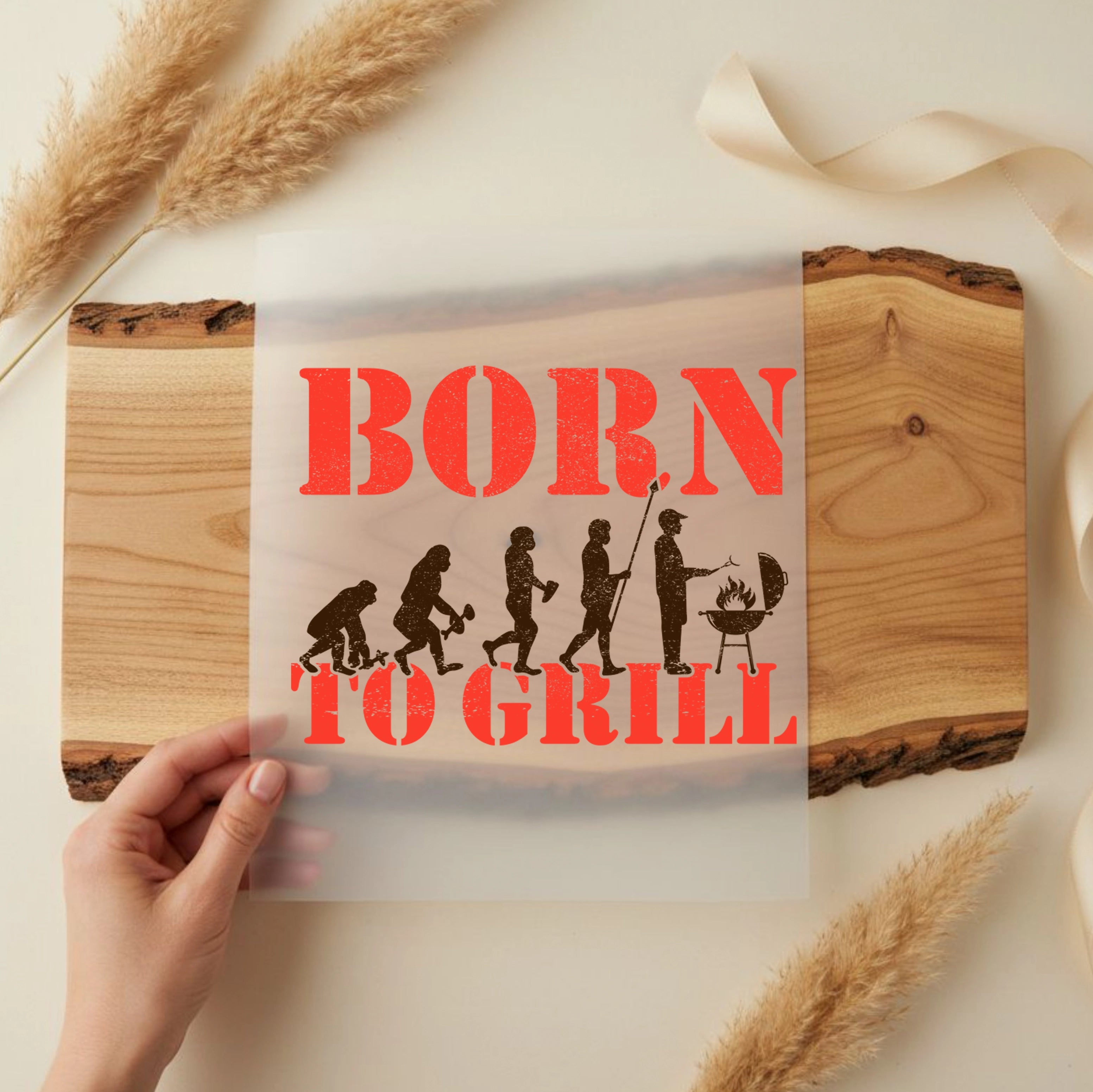Bügelbild Born To Grill