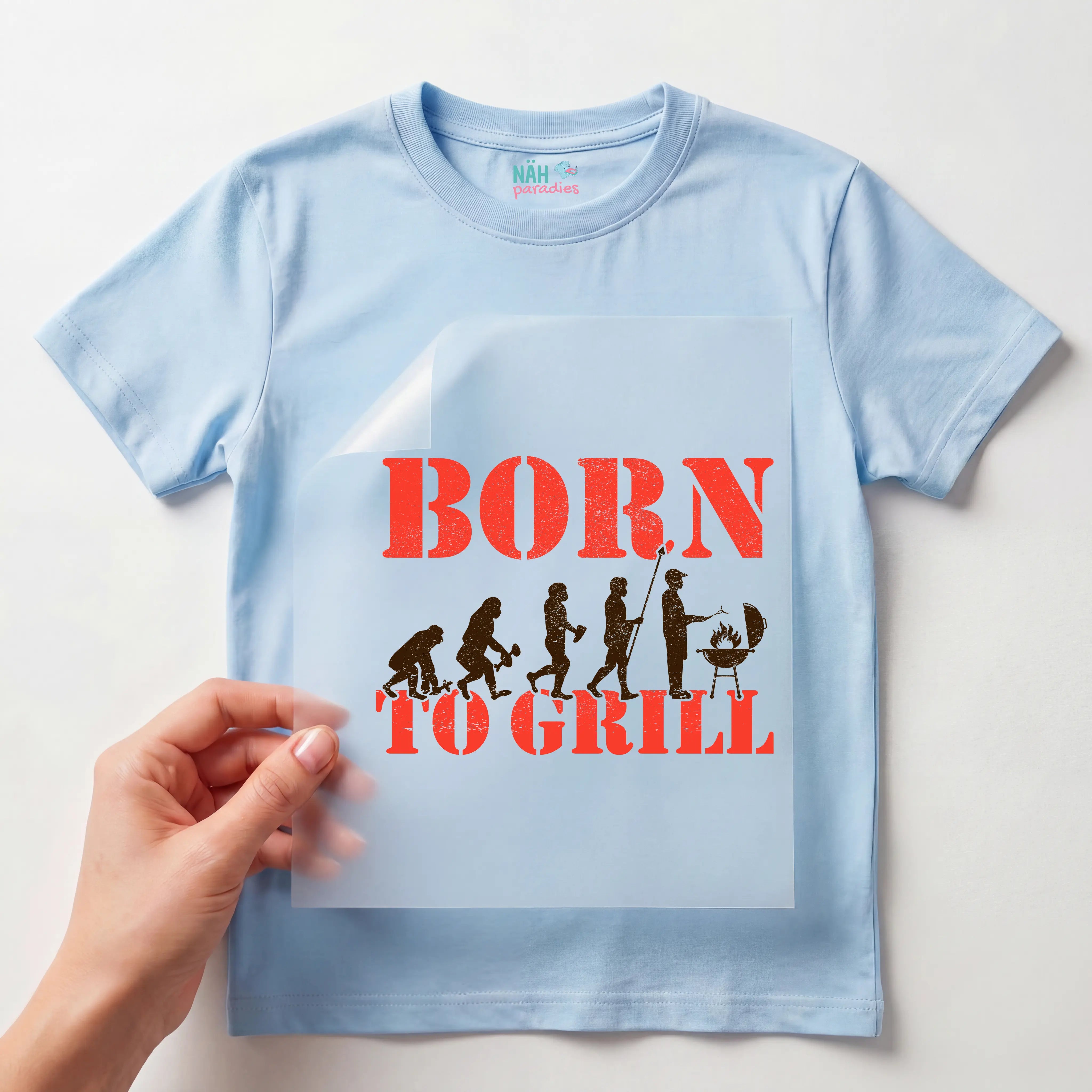 Bügelbild Born To Grill