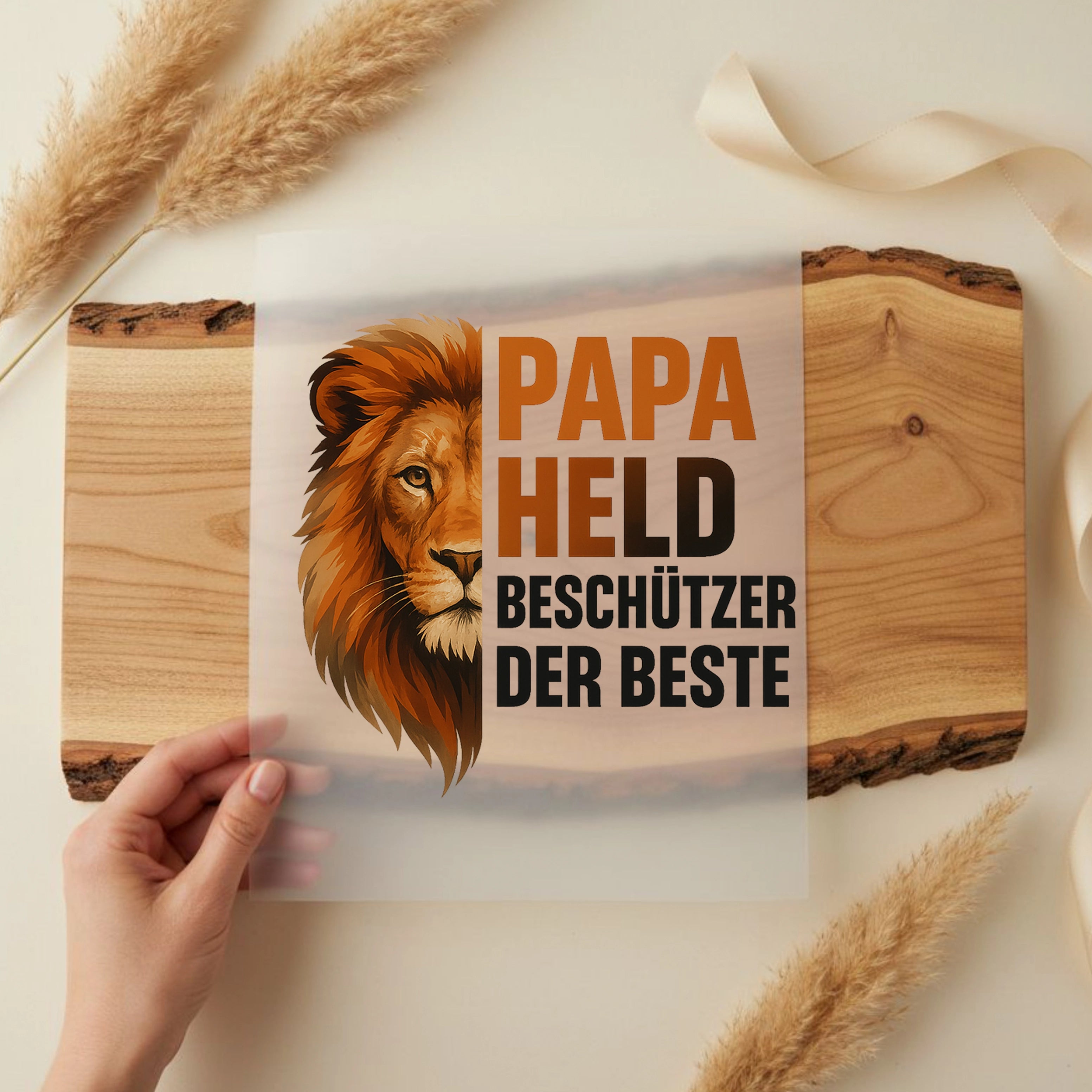 Bügelbild Papa Löwe