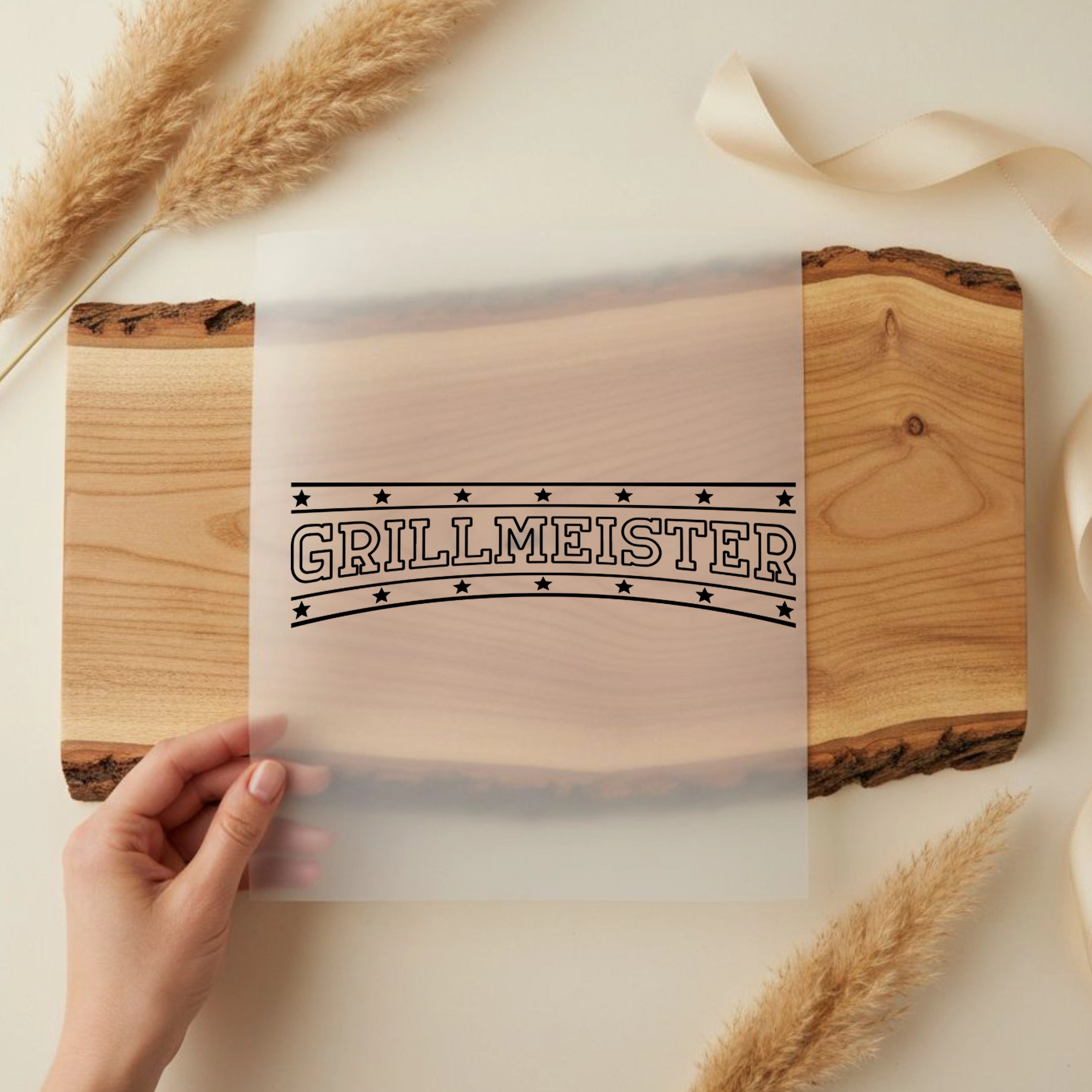 Bügelbild Schriftzug Grillmeister 2
