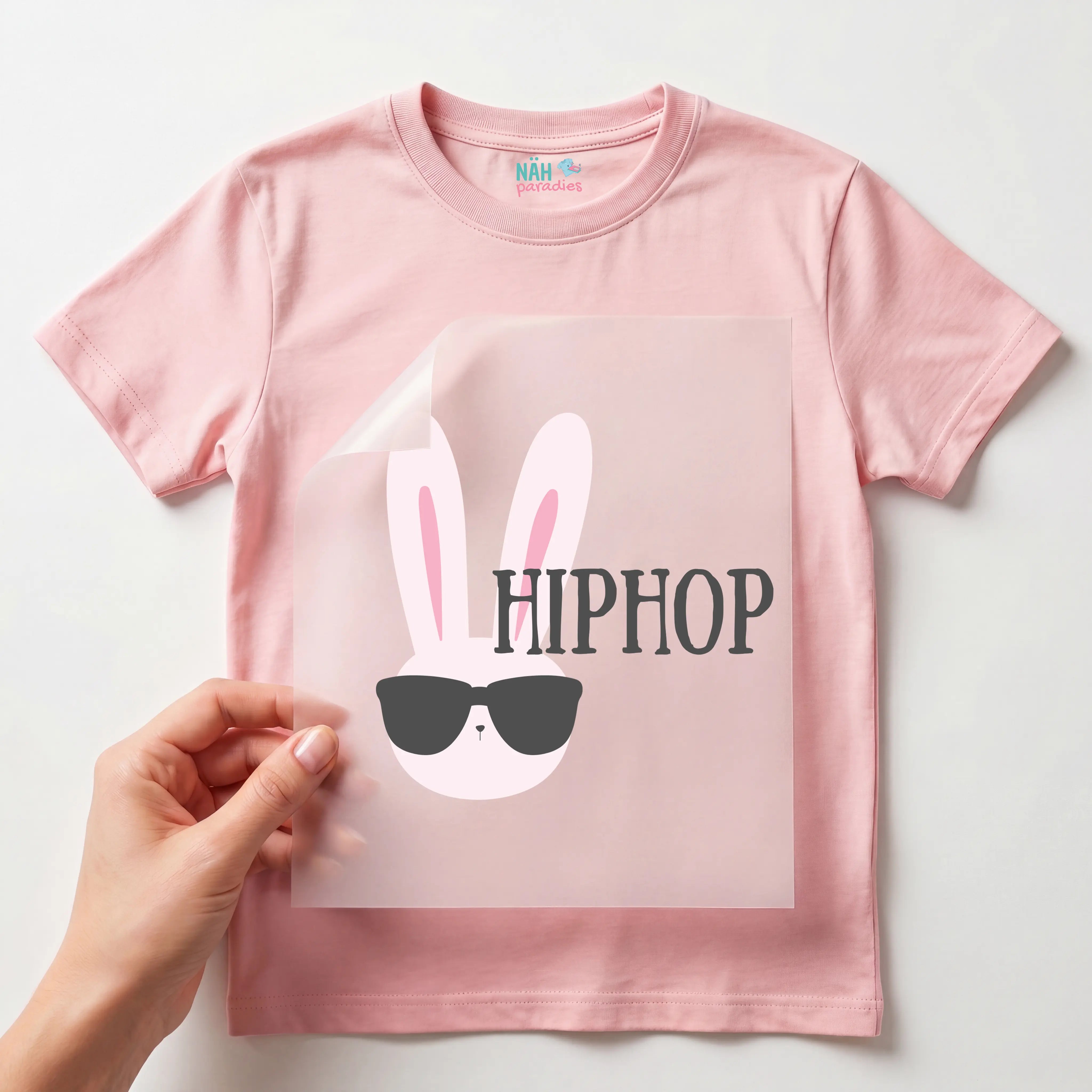 Bügelbild Hase Hip Hop
