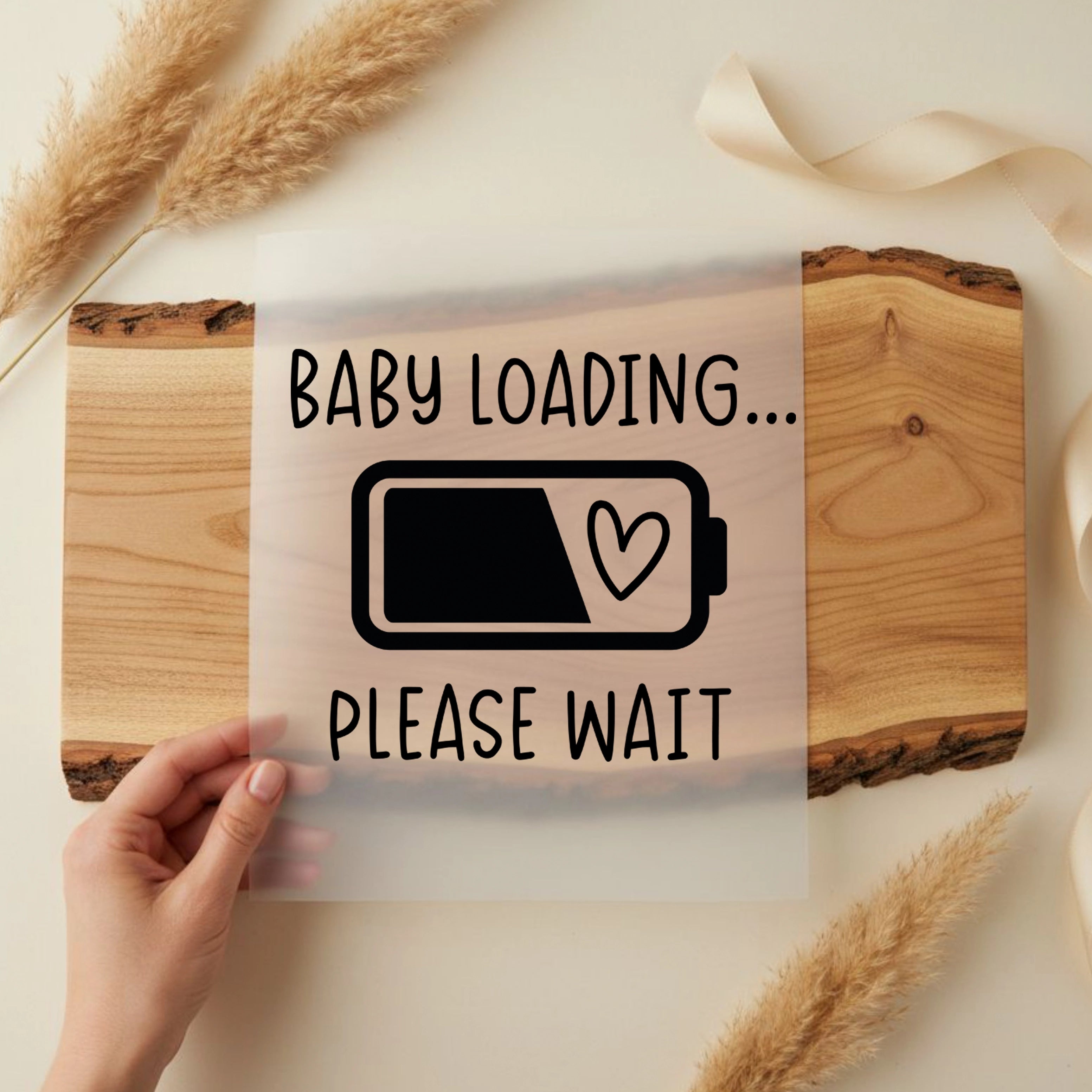 Bügelbild Baby Loading Please Wait