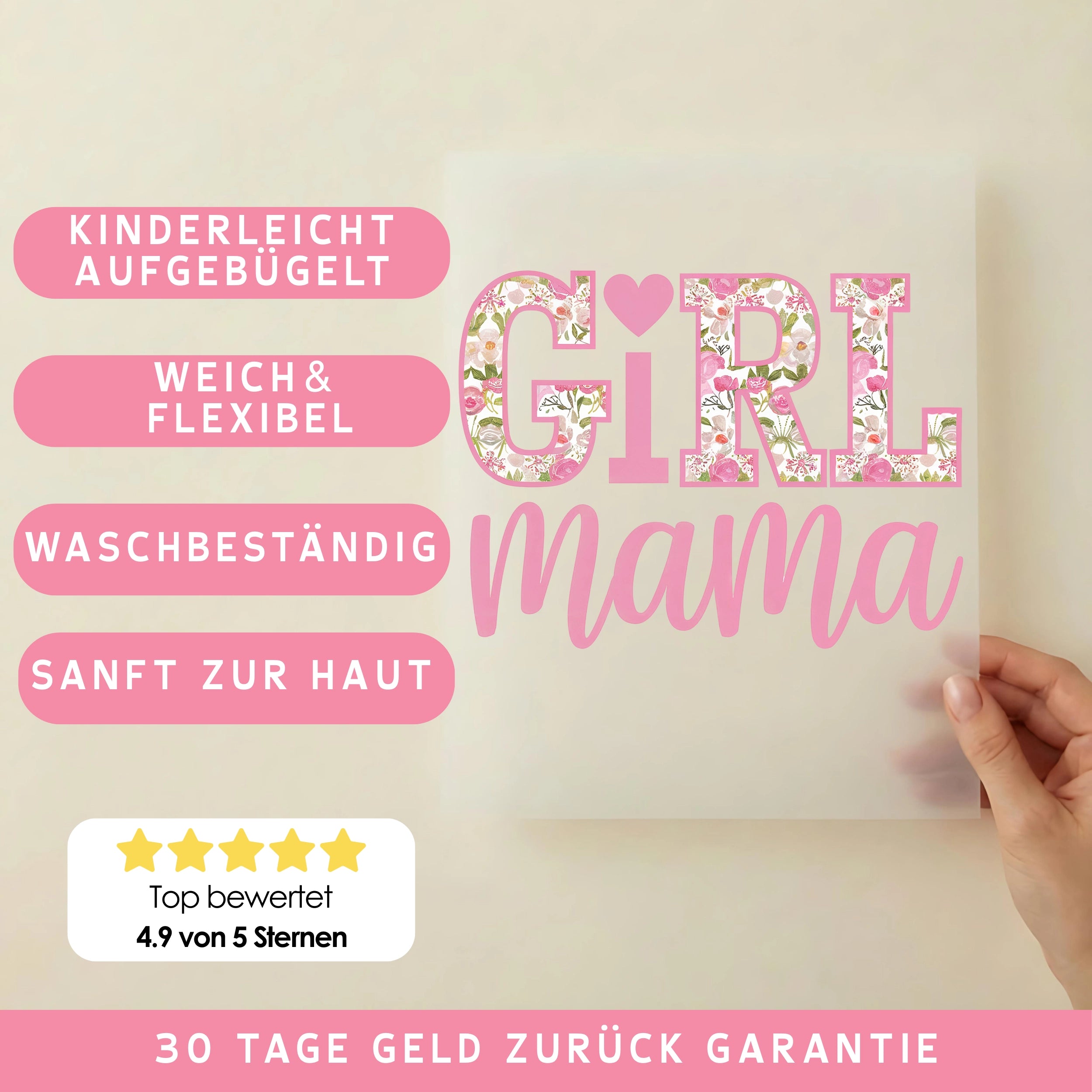 Bügelbild Girl Mama