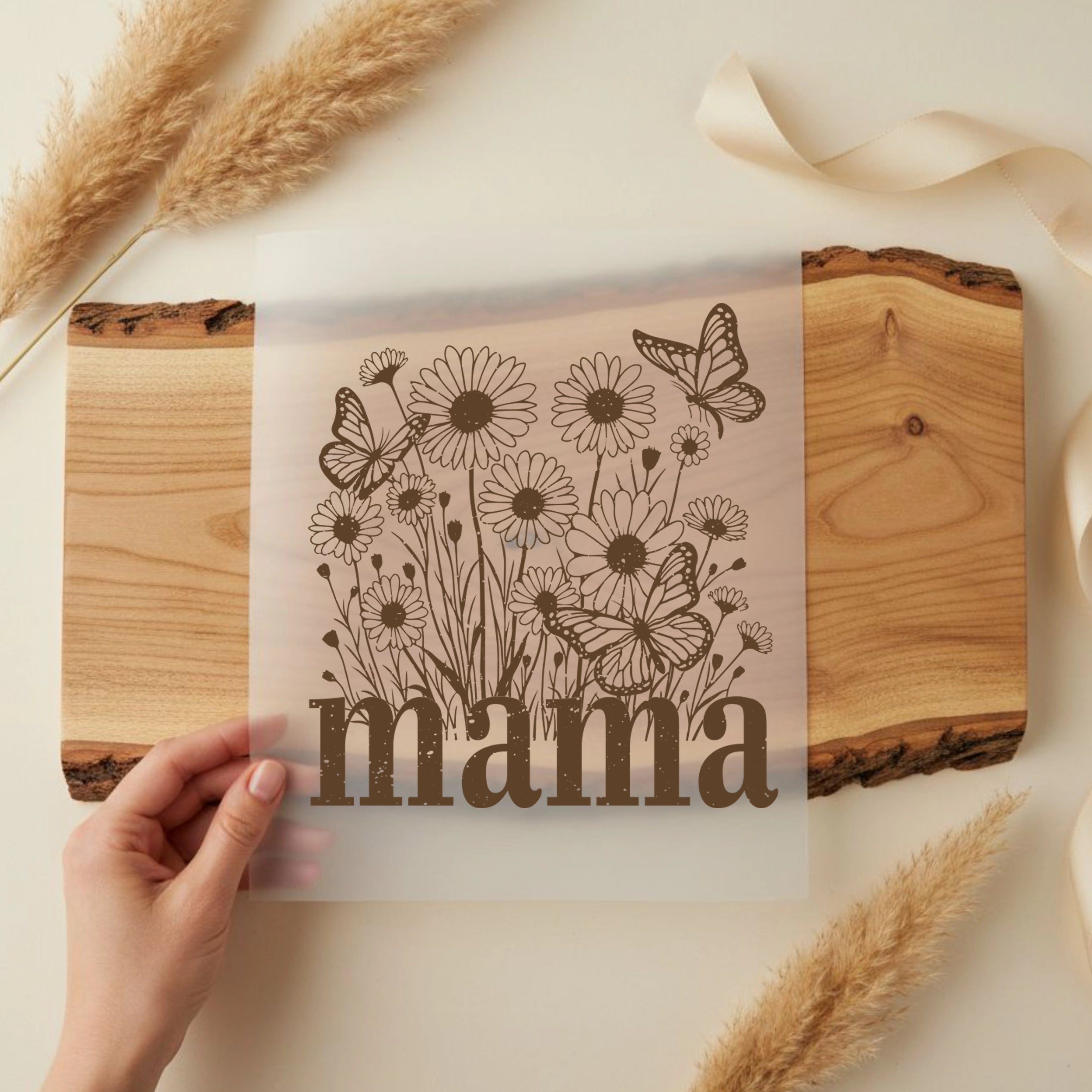 Bügelbild Mama Schmetterlingtraum