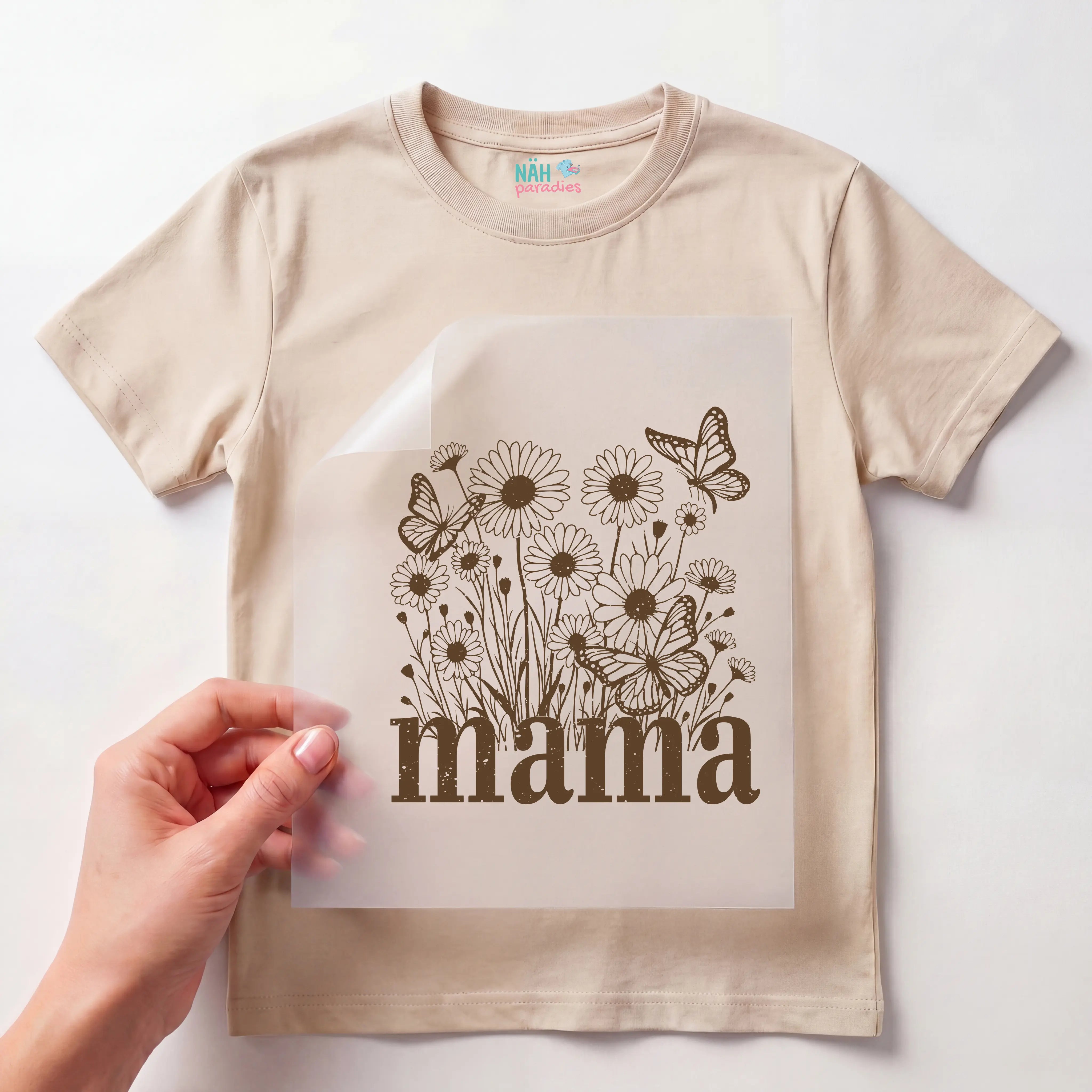 Bügelbild Mama Schmetterlingtraum