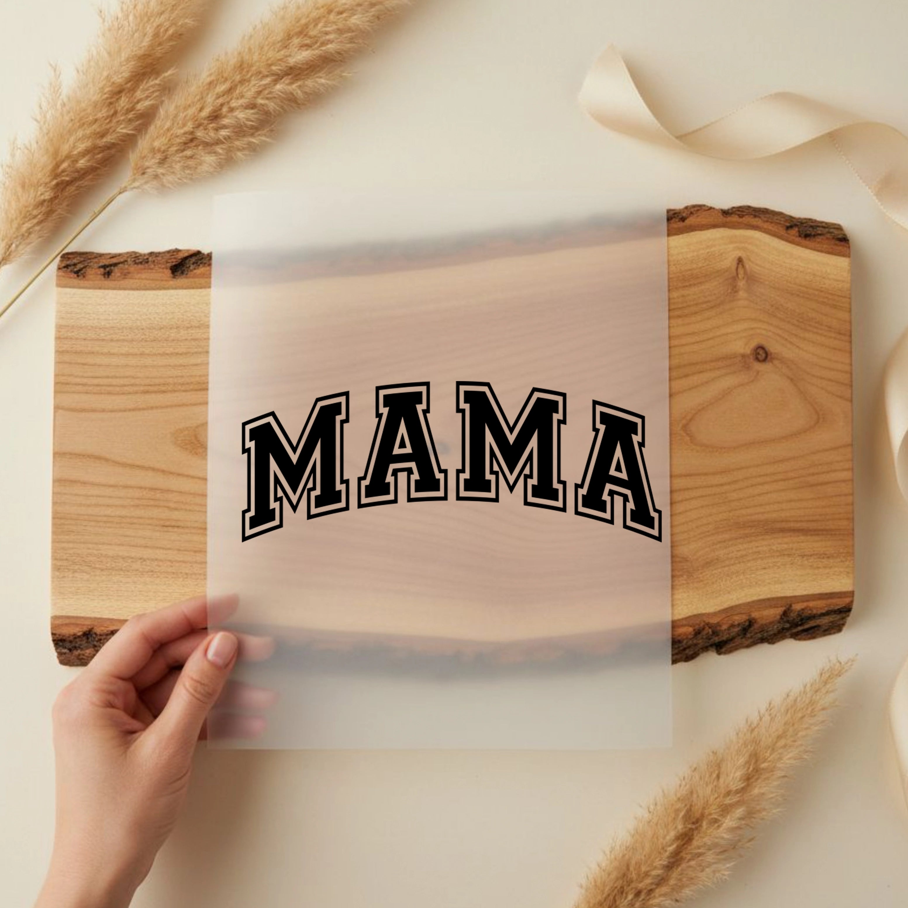 Bügelbild Mama Schriftzug