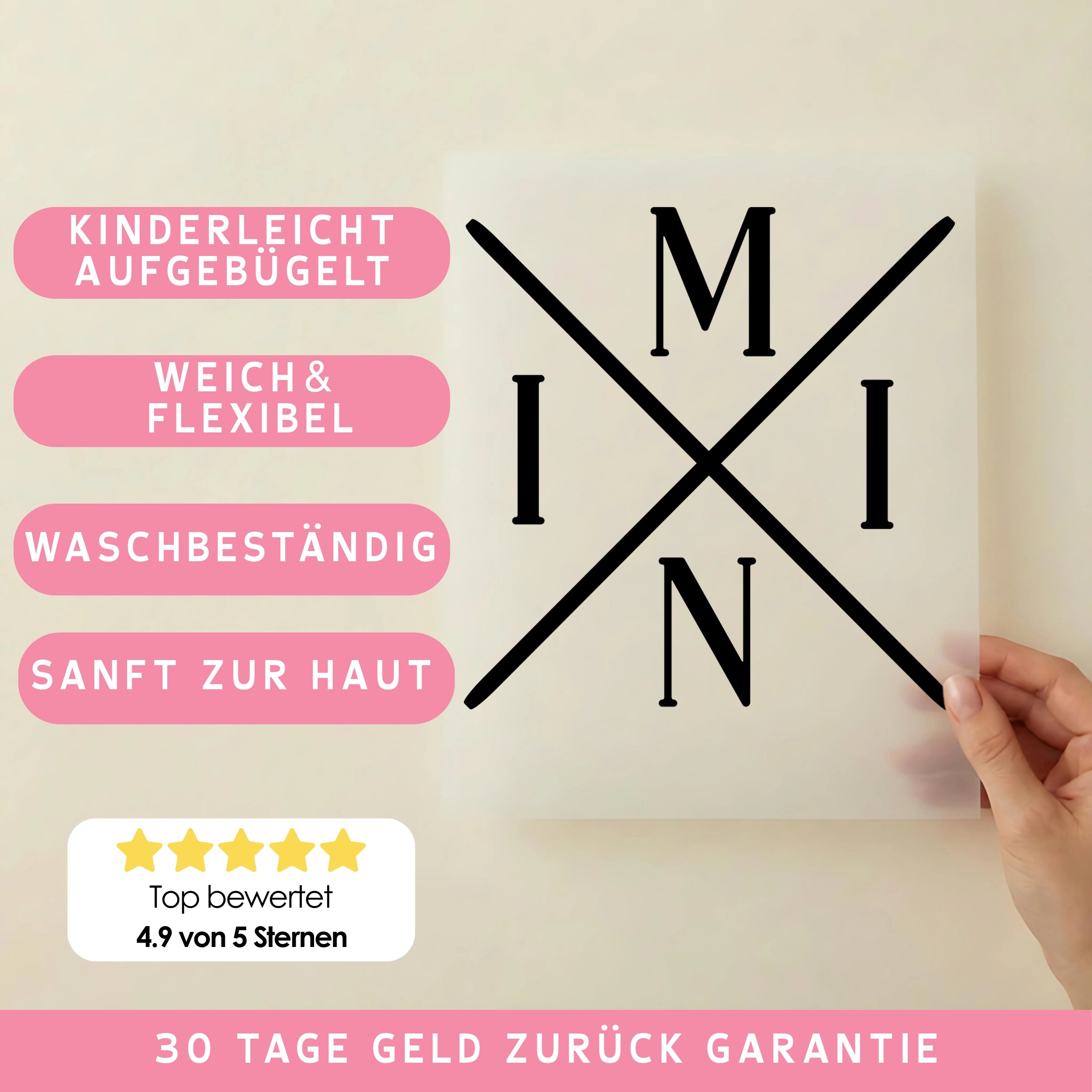 Bügelbild Mini Kreuz