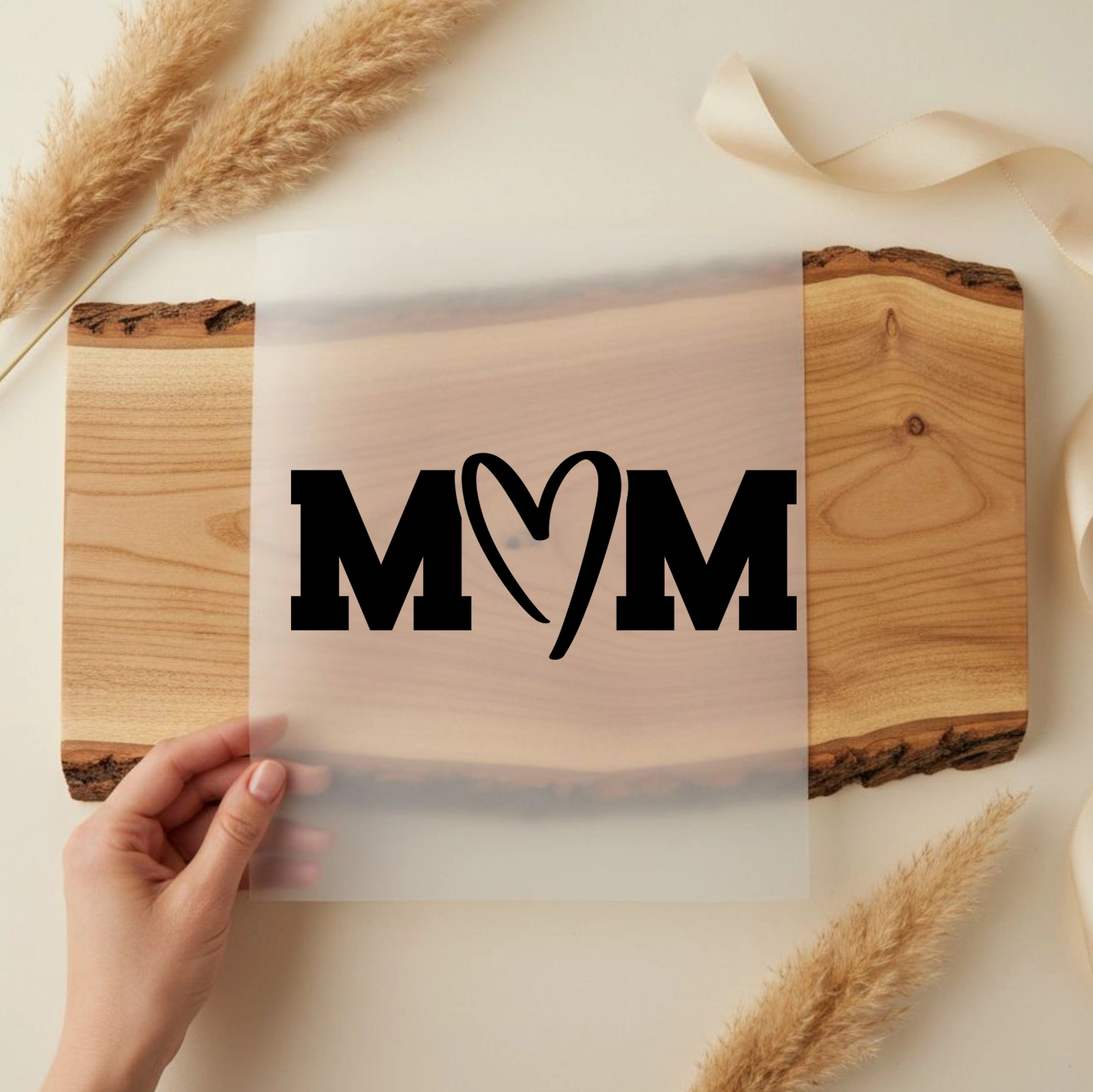 Bügelbild Mom schwarz