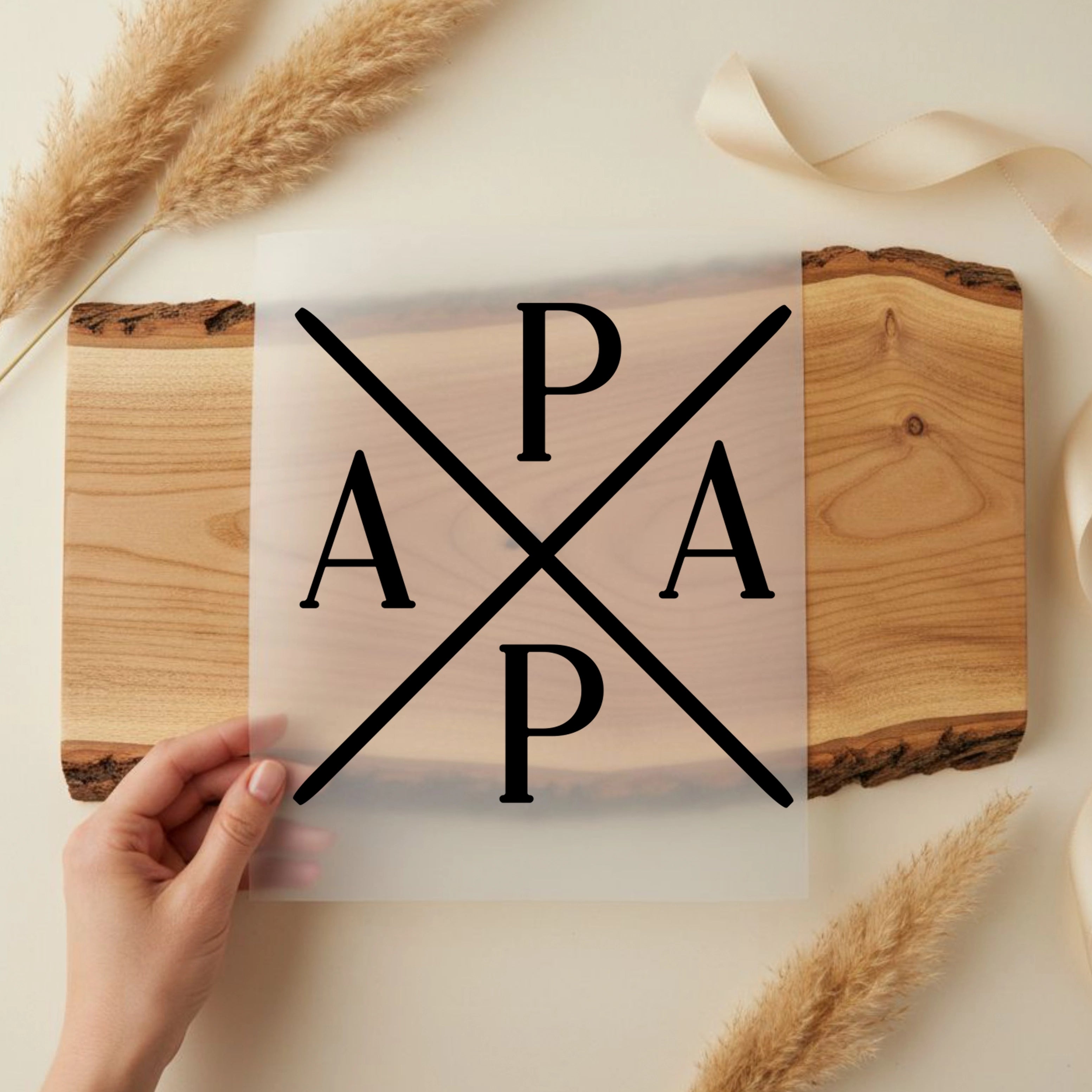 Bügelbild Papa Kreuz