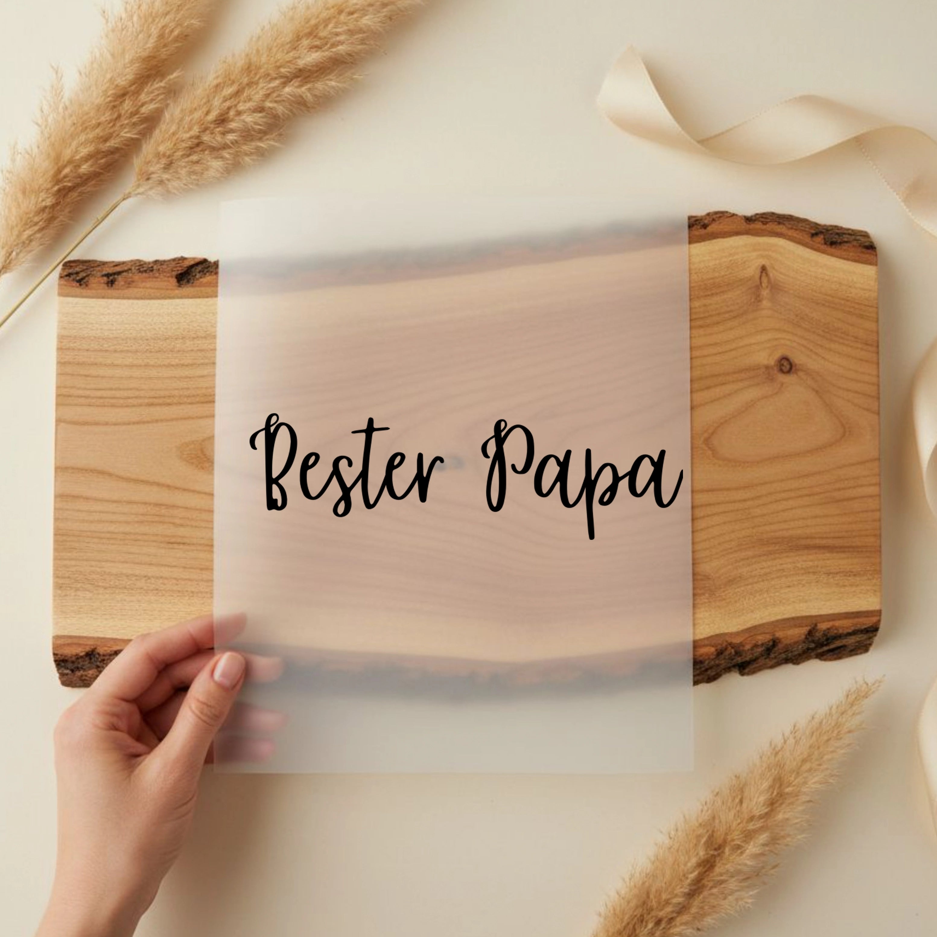 Bügelbild Schriftzug bester Papa