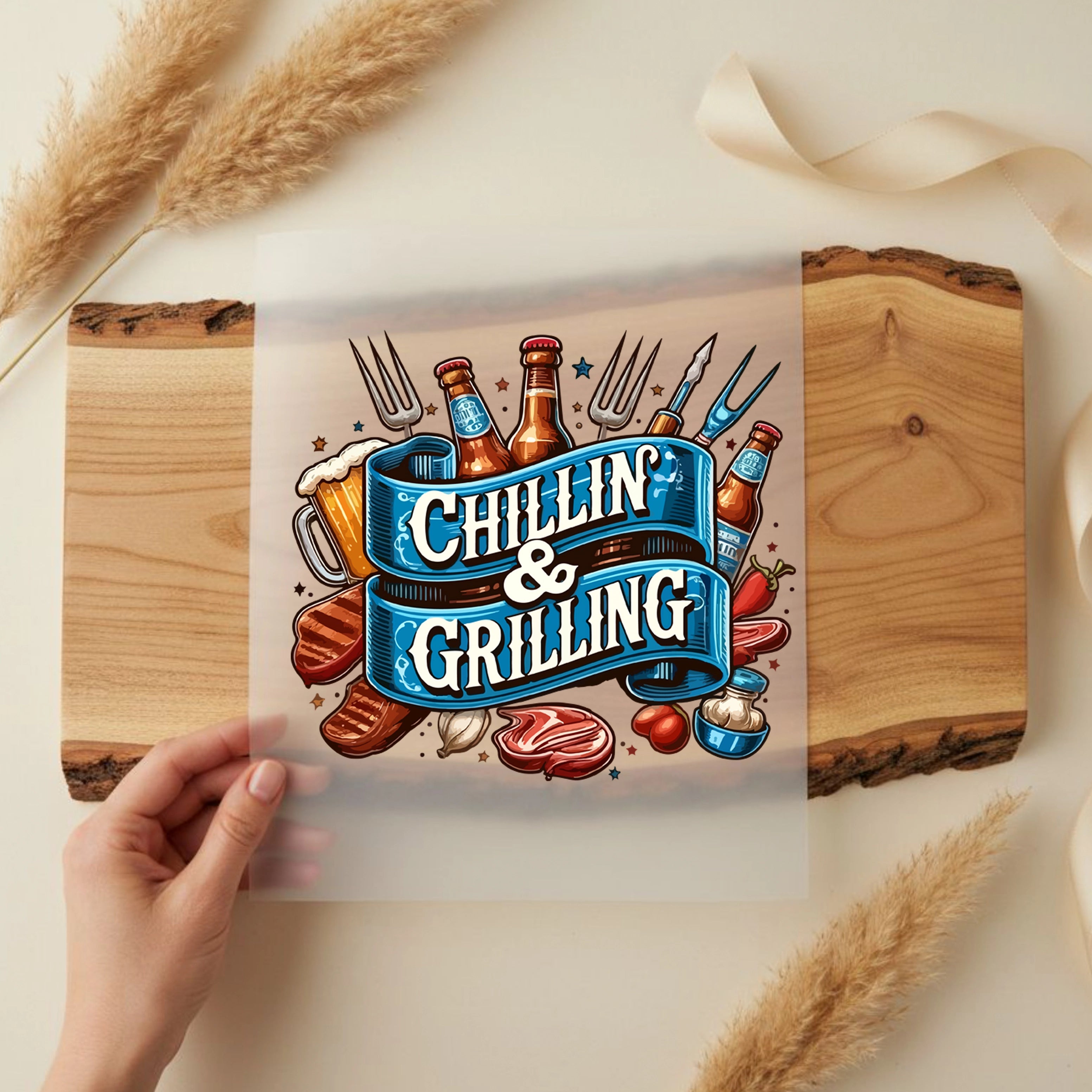 Bügelbild Chillin & Grilling