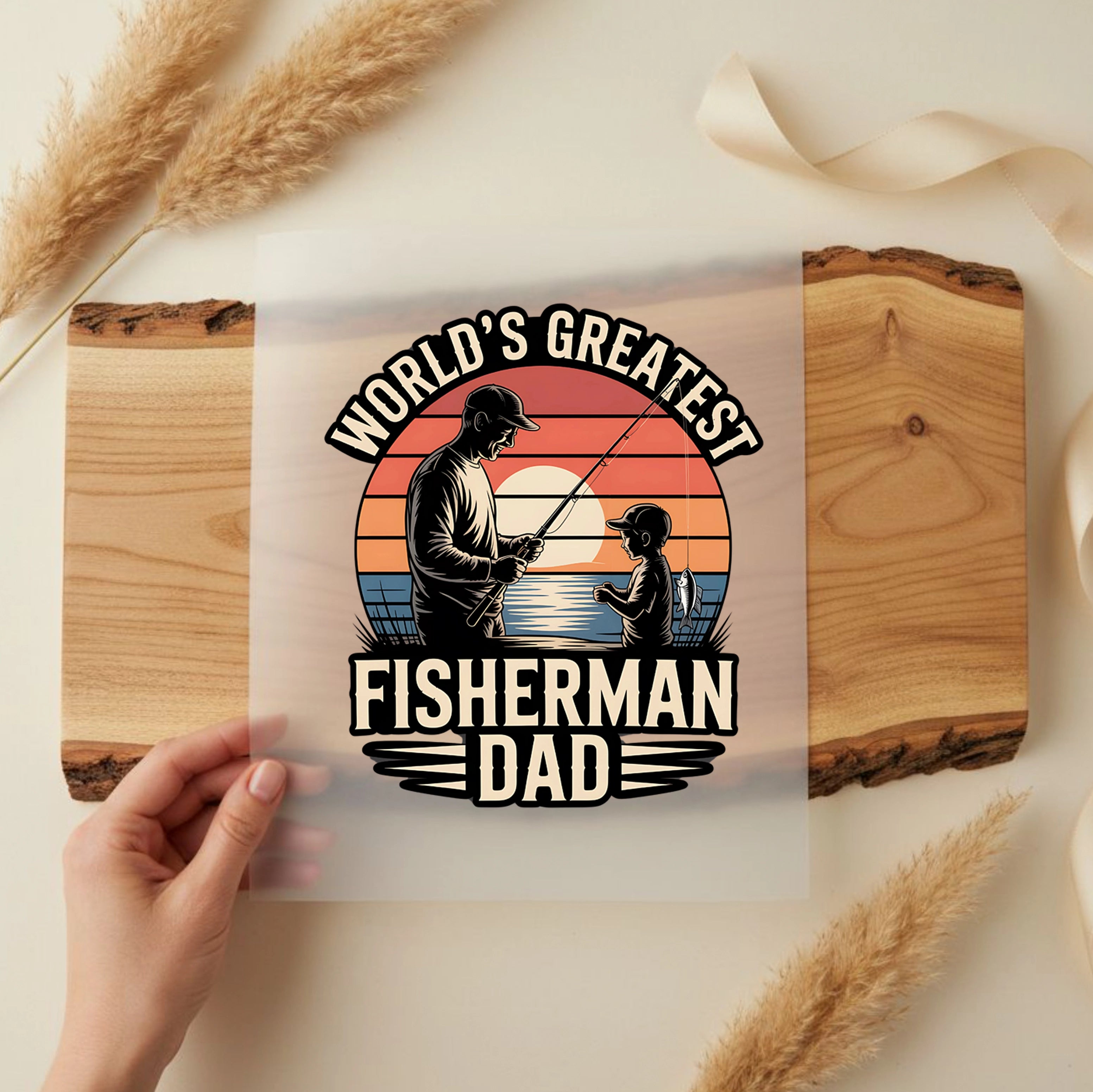 Bügelbild Fisherman Dad