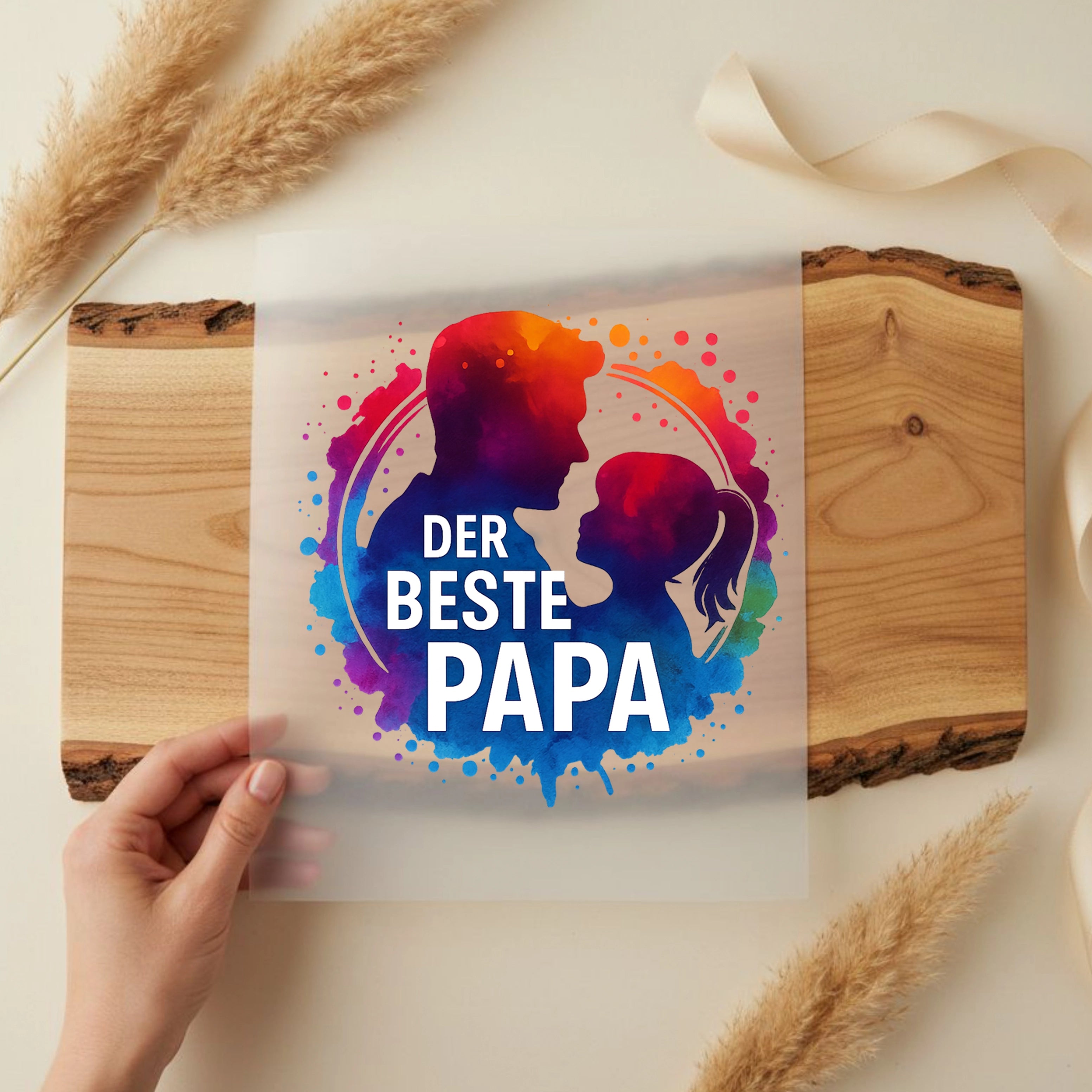 Bügelbild Der beste Papa Mädchen