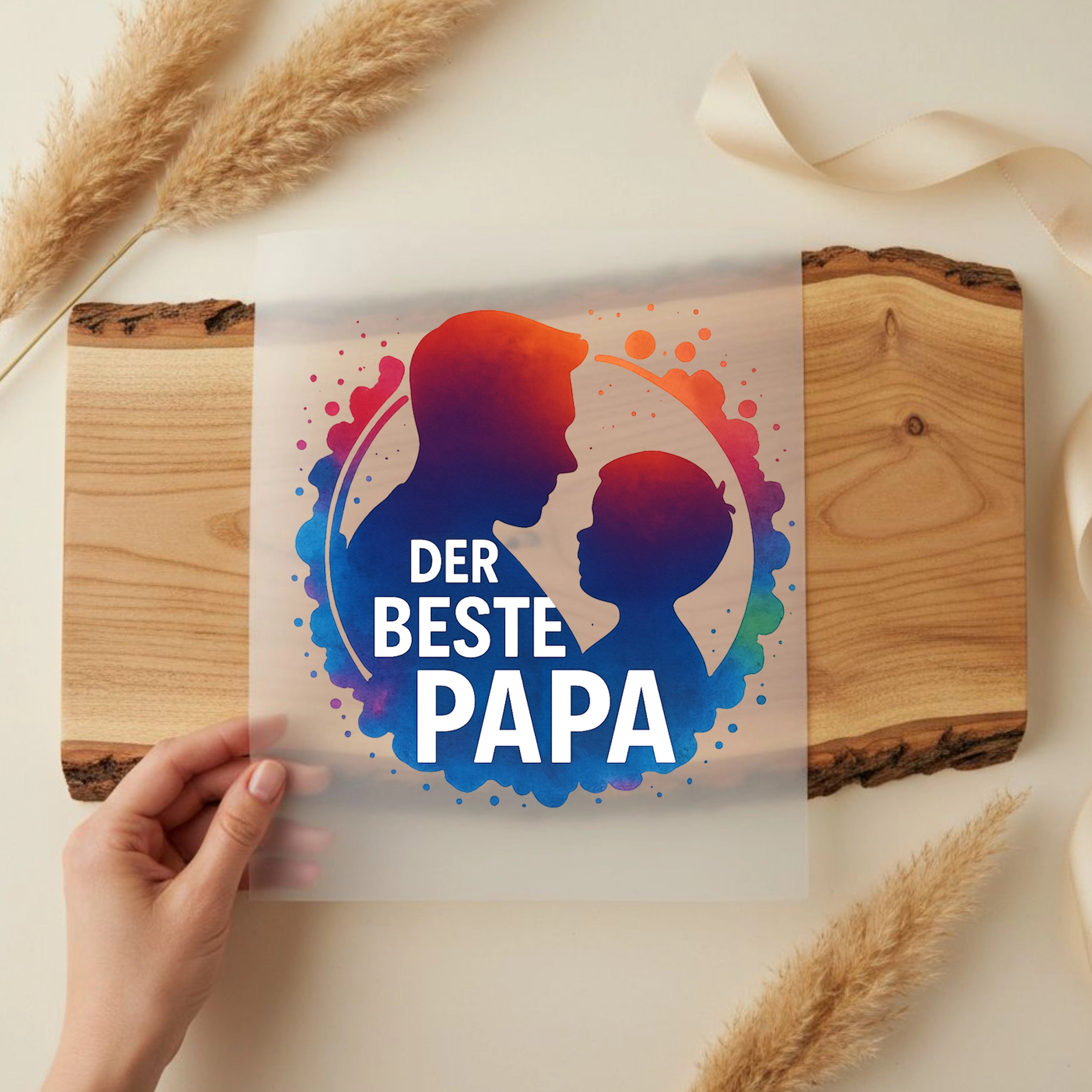 Bügelbild Der beste Papa Junge