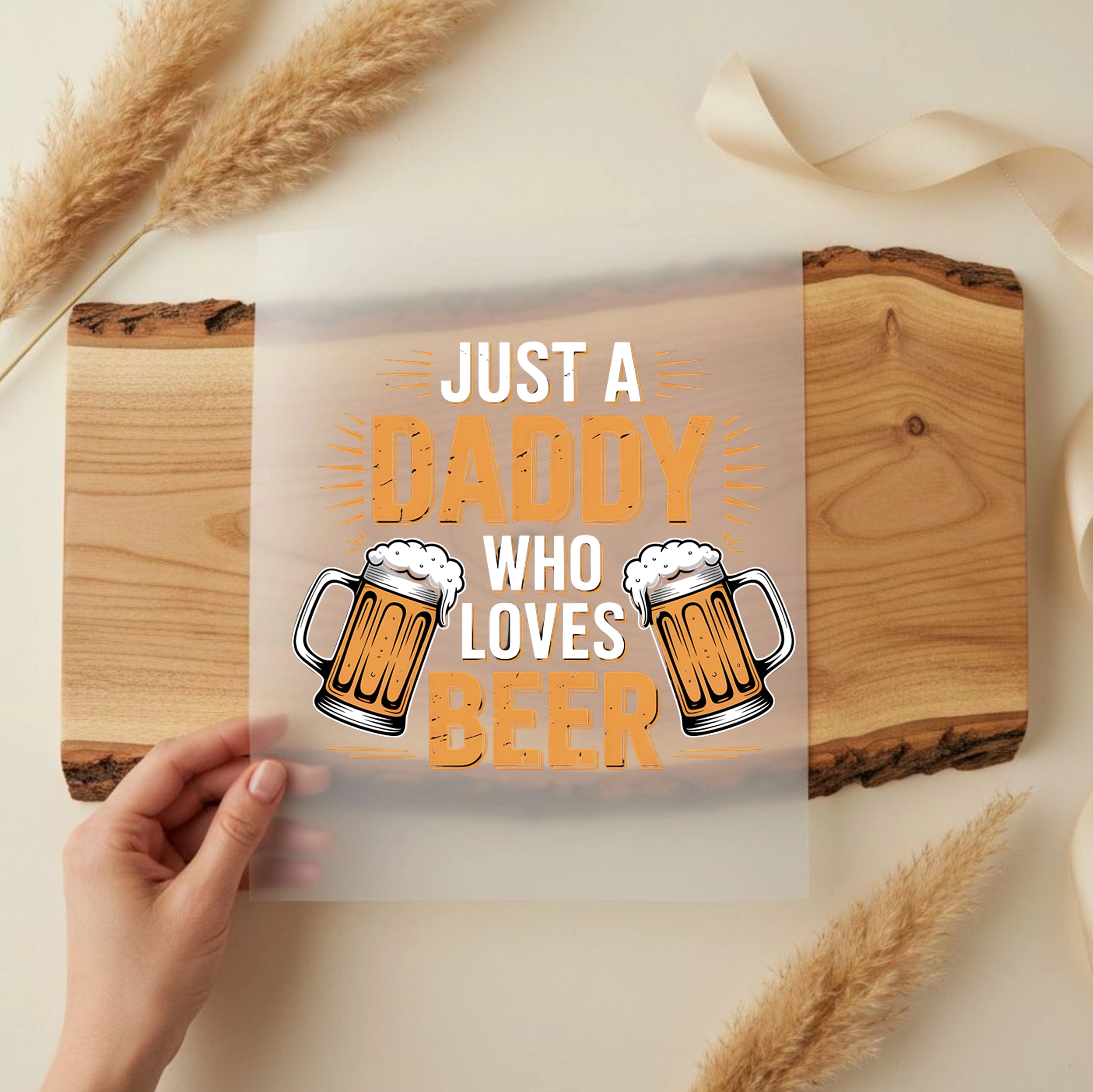 Bügelbild Daddy Loves Beer