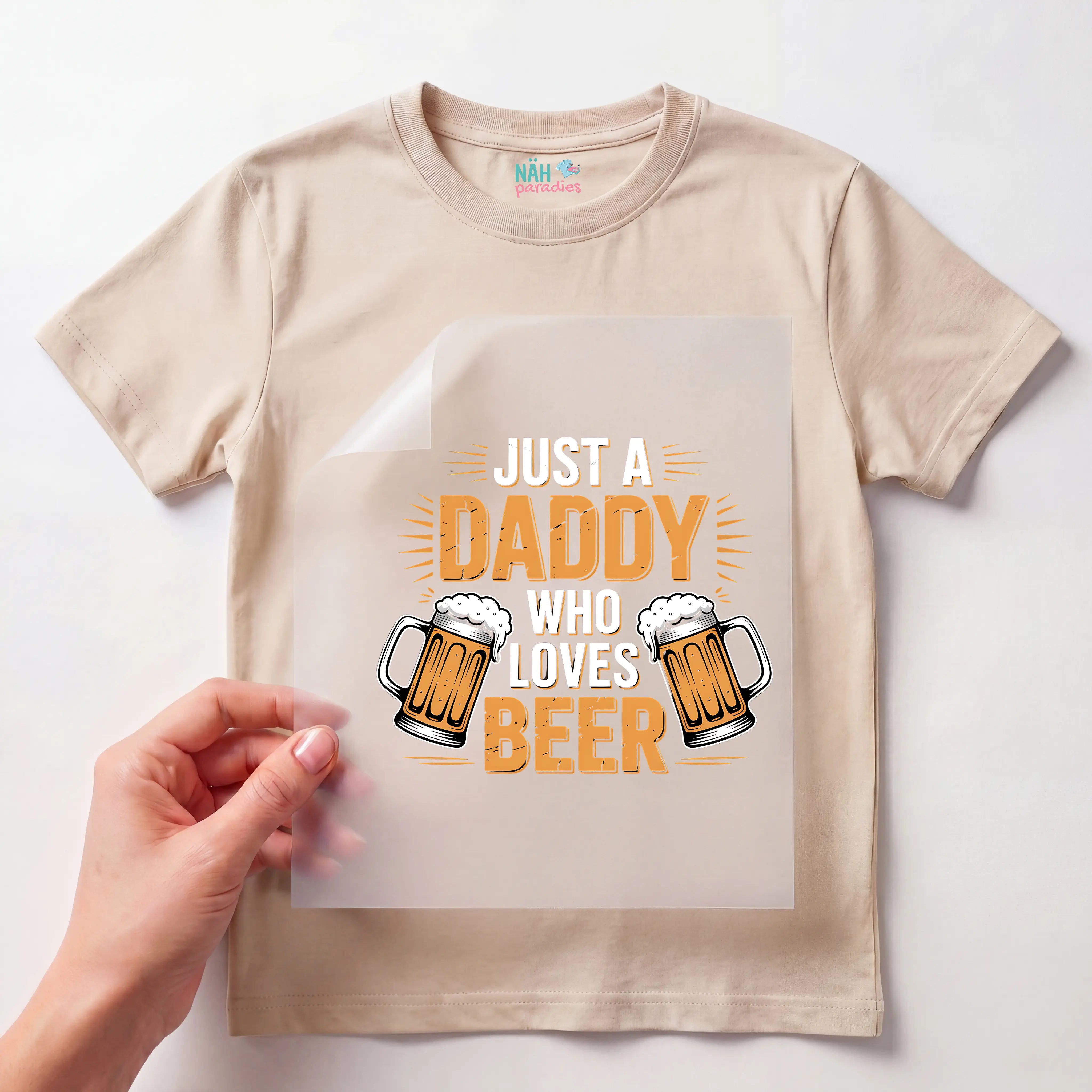 Bügelbild Daddy Loves Beer