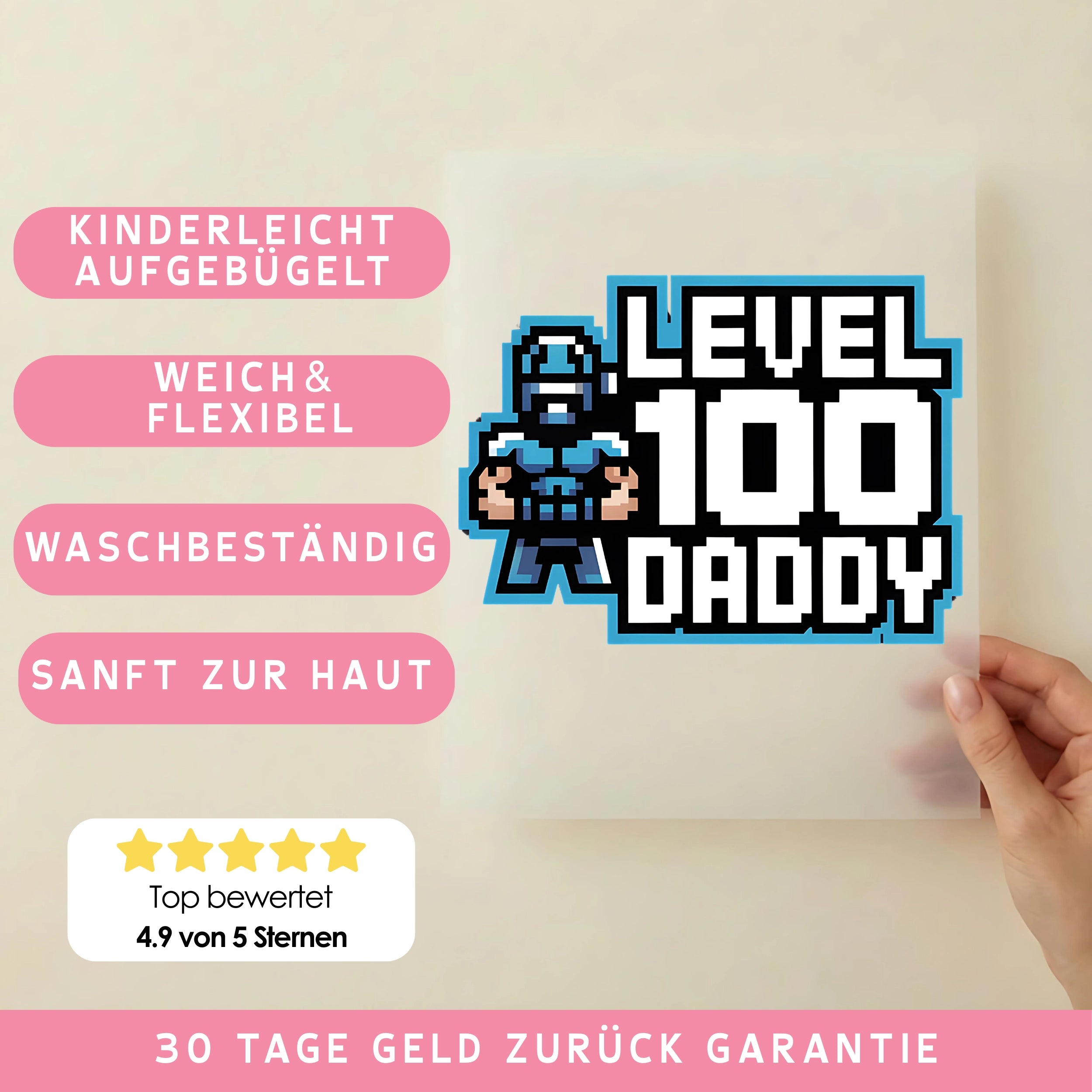 Bügelbild Daddy Level 100