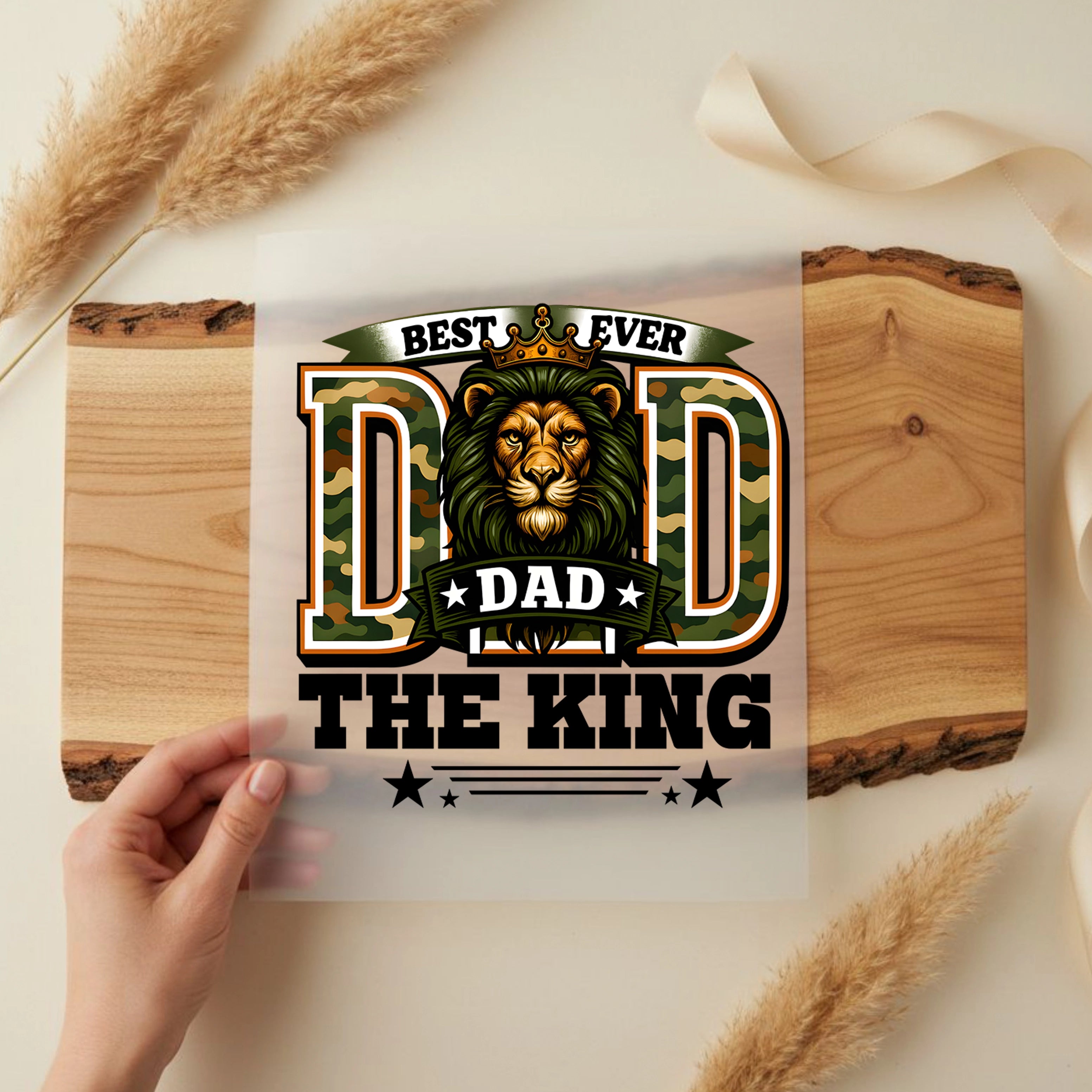 Bügelbild Dad the King