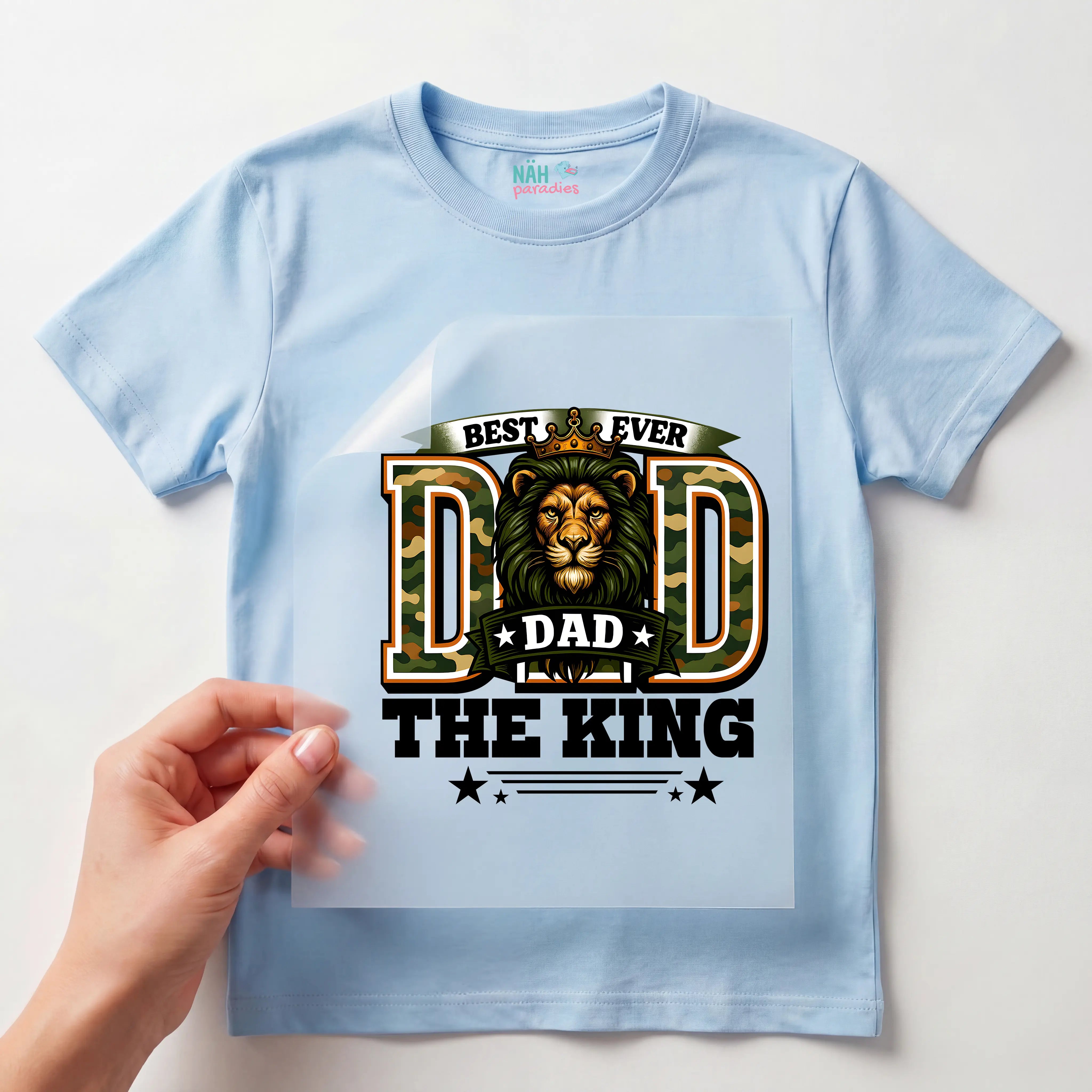 Bügelbild Dad the King