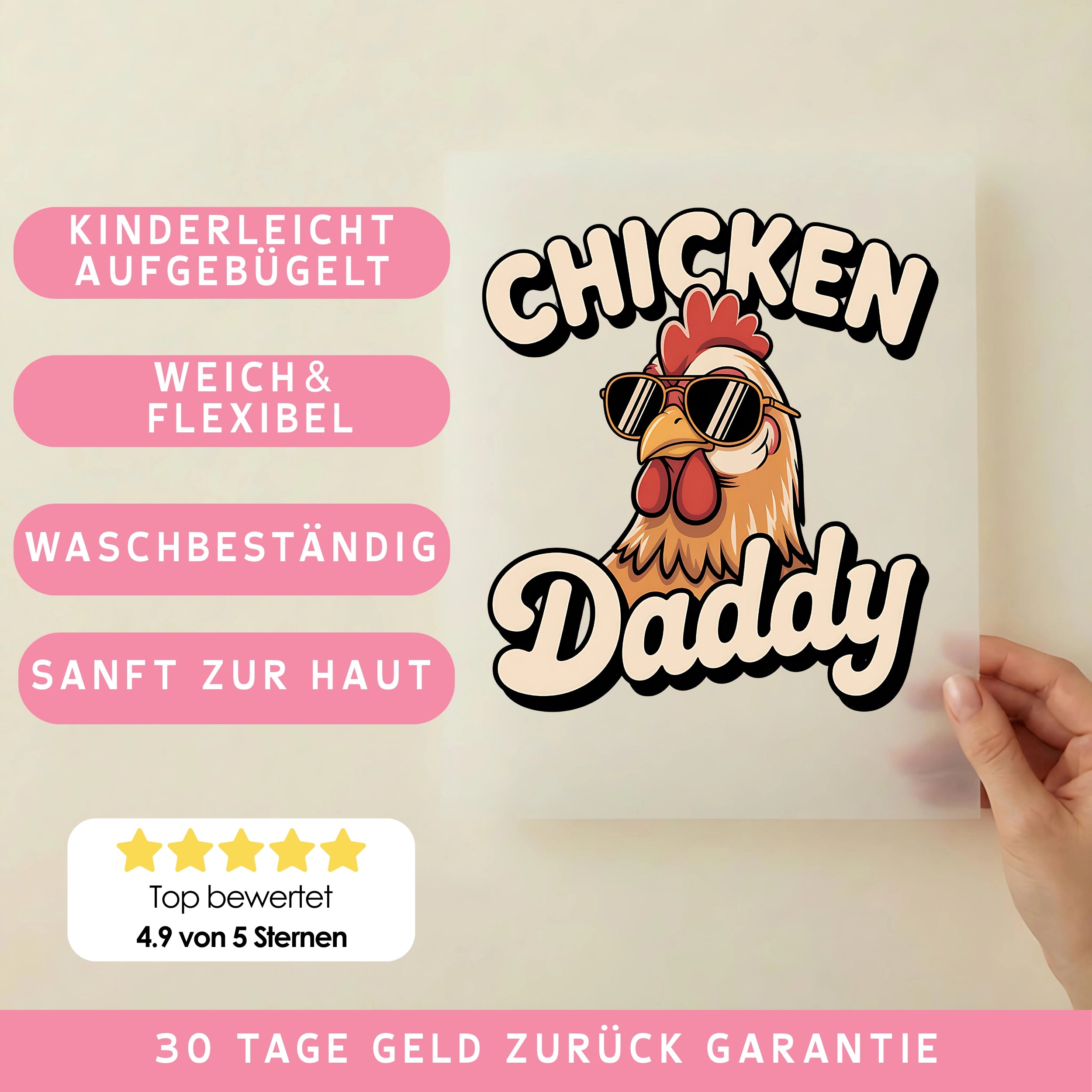 Bügelbild Chicken Daddy