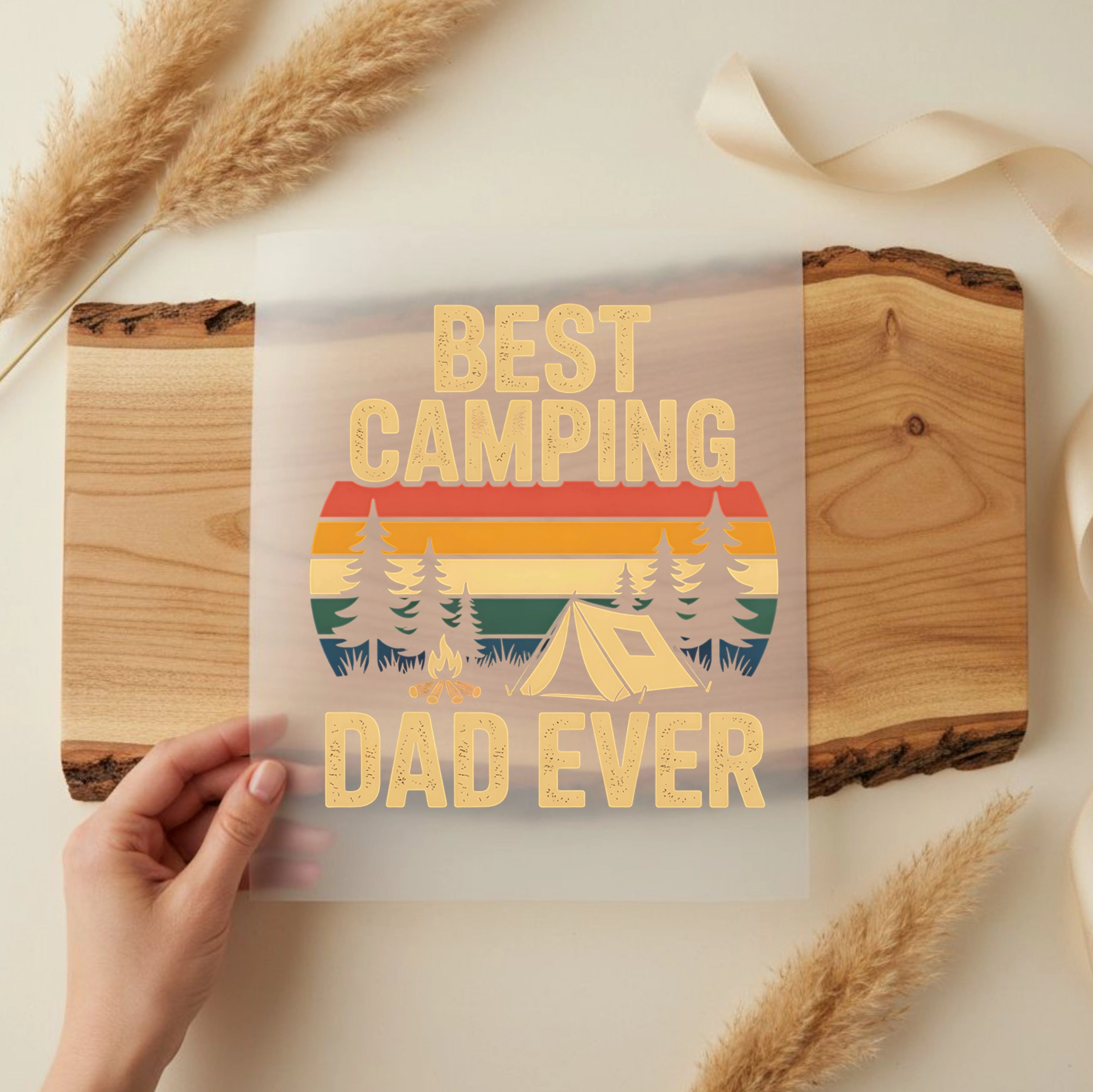 Bügelbild Camping Dad