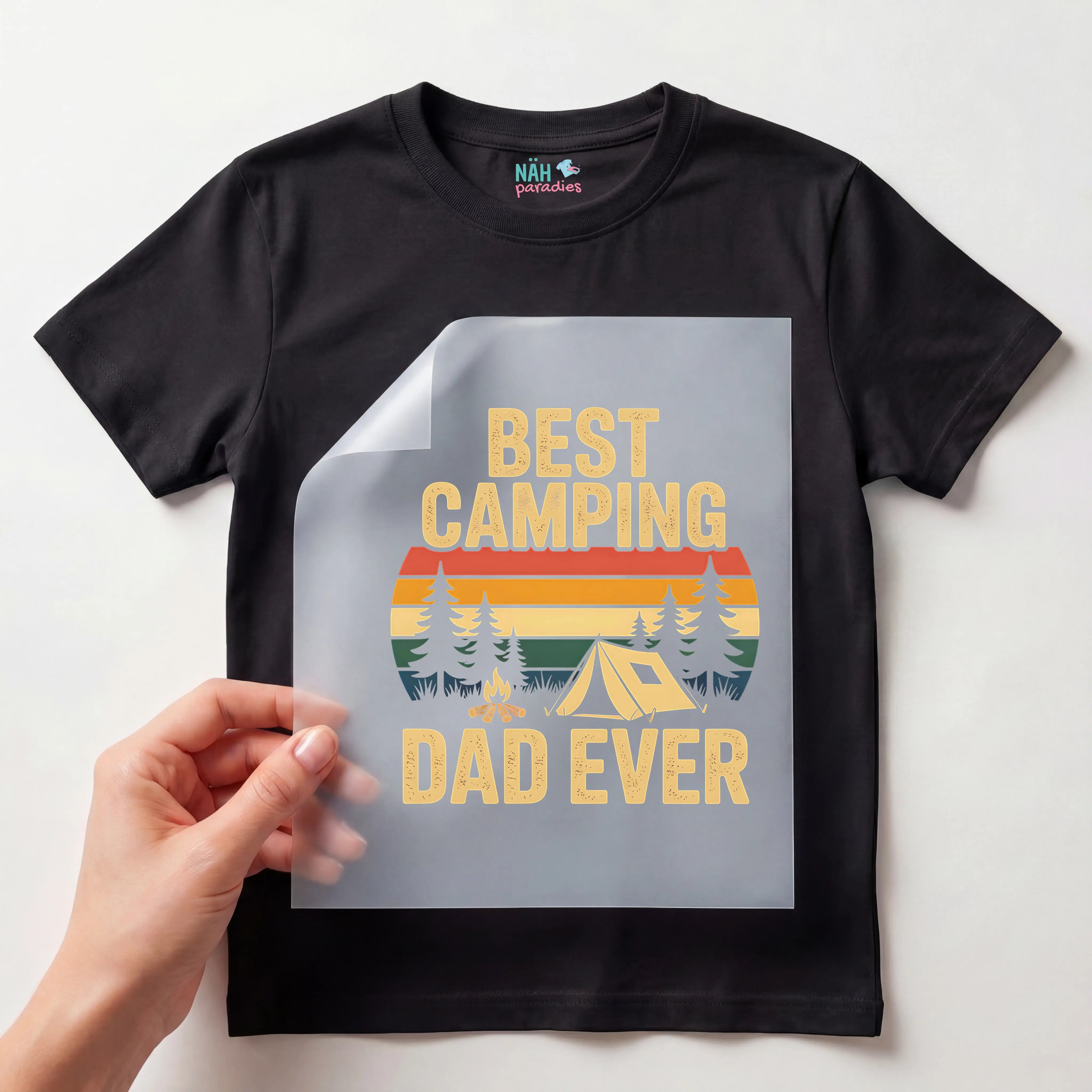 Bügelbild Camping Dad