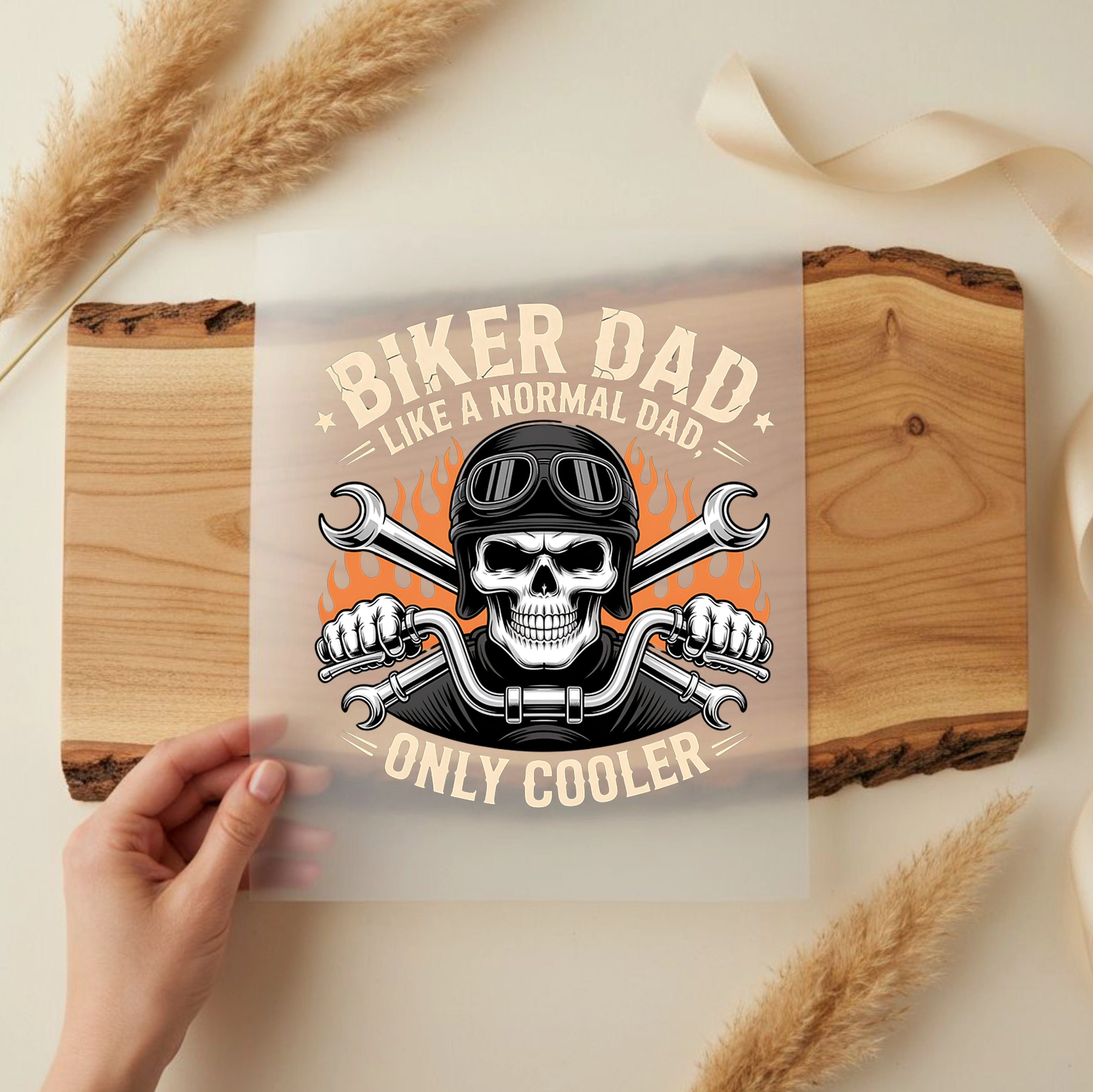 Bügelbild Biker Dad
