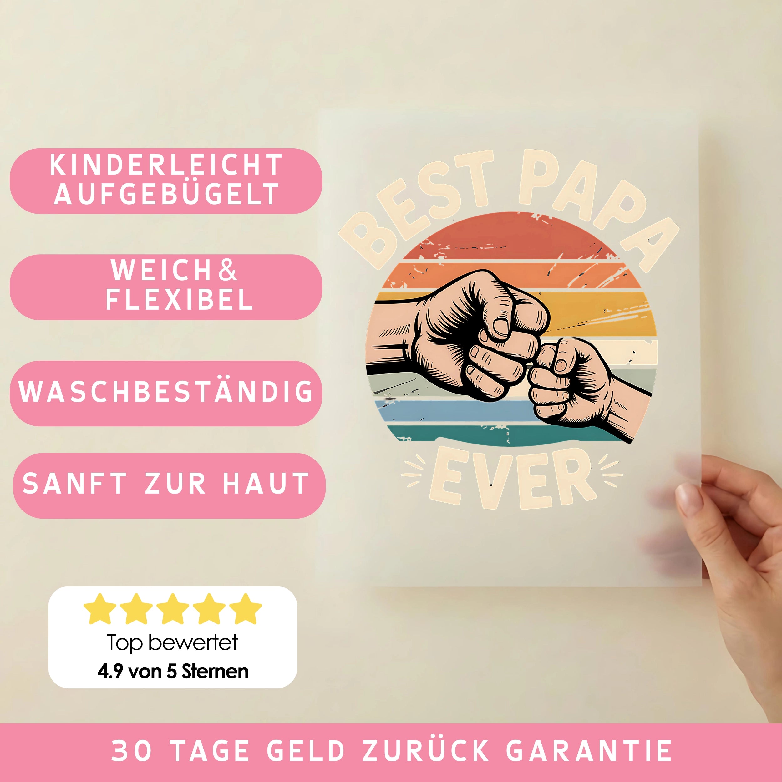 Bügelbild Best Papa Ever