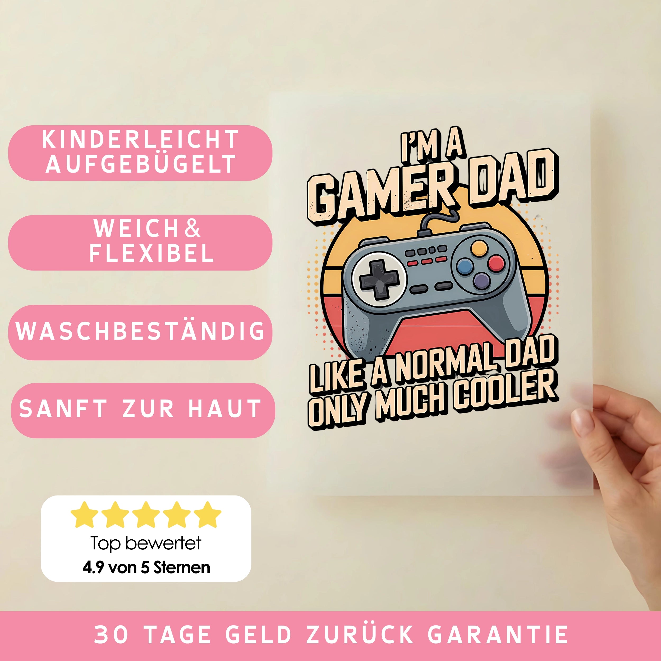 Bügelbild A Gamer Dad