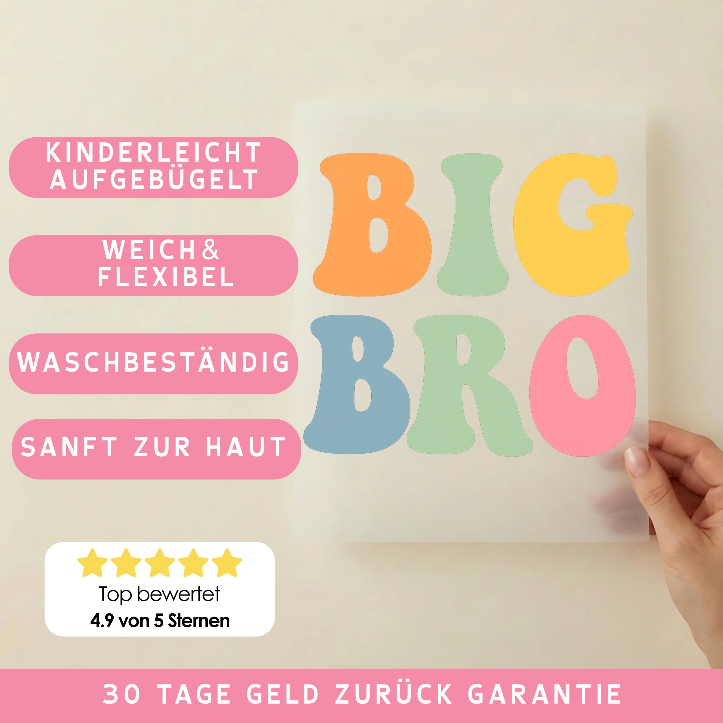 Bügelbild Big Bro Pastel