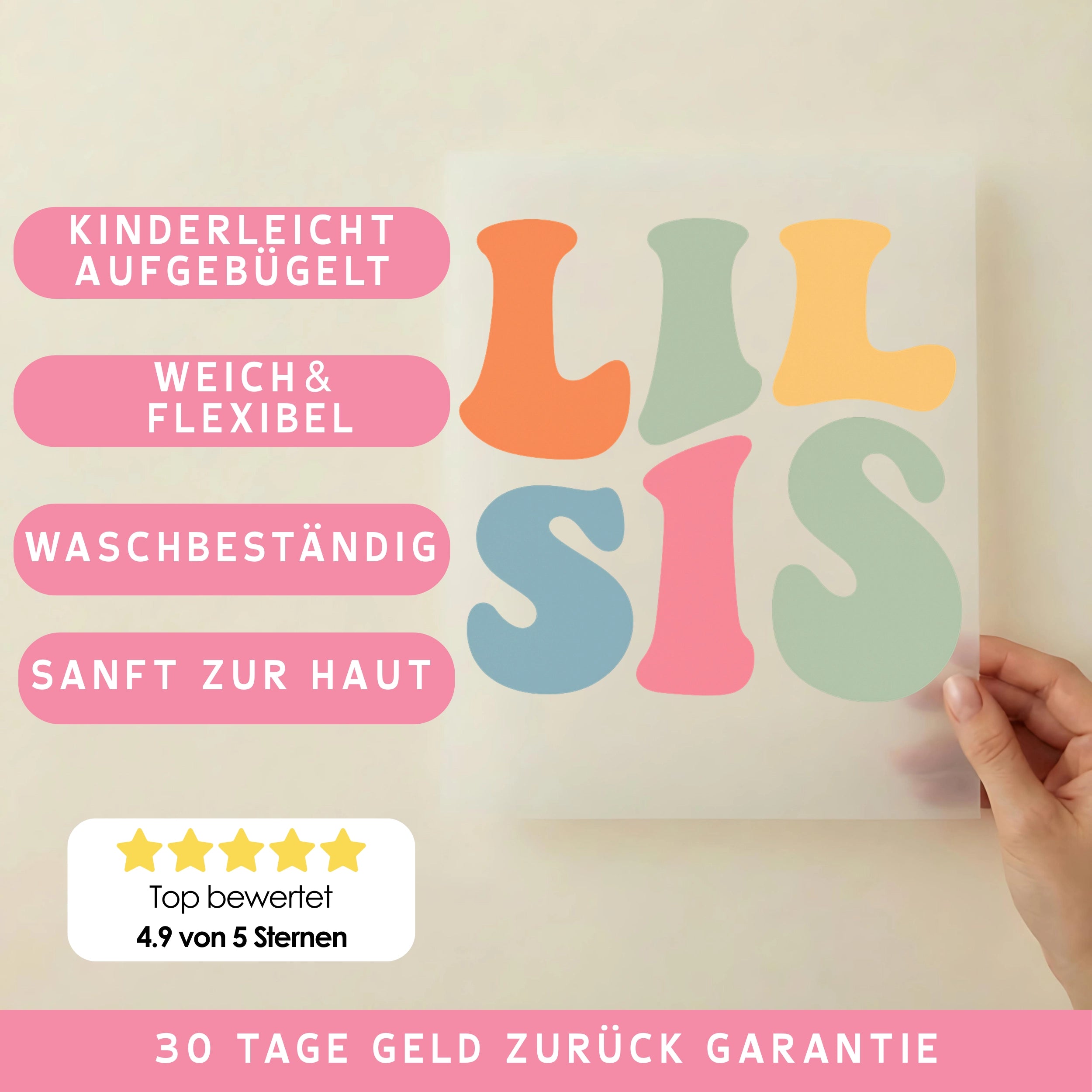 Bügelbild Lil Sis Pastel